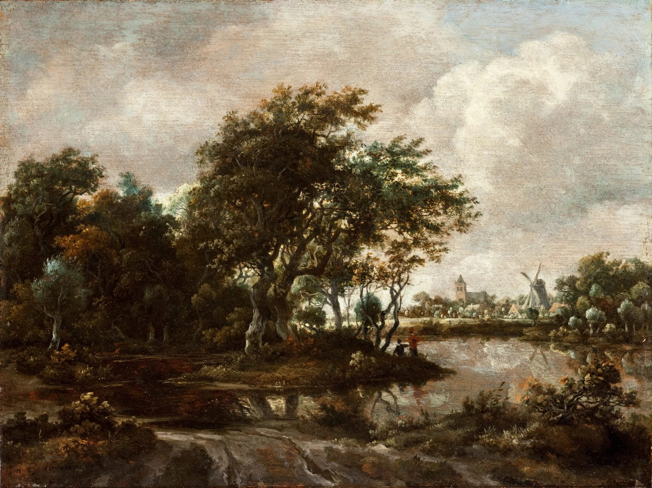Landscape with Anglers and a Distant Town