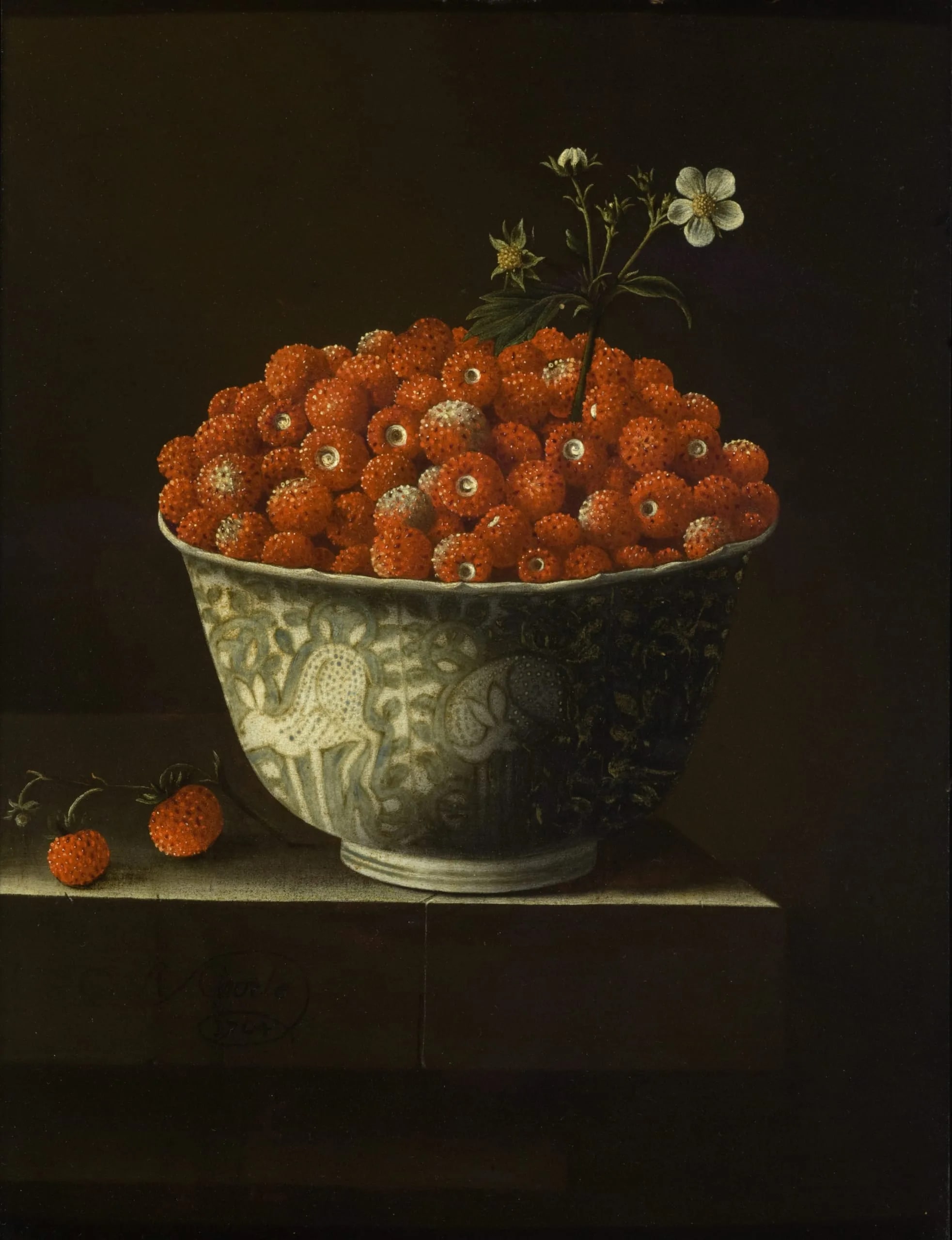Strawberries in a Chinese Porcelain Bowl