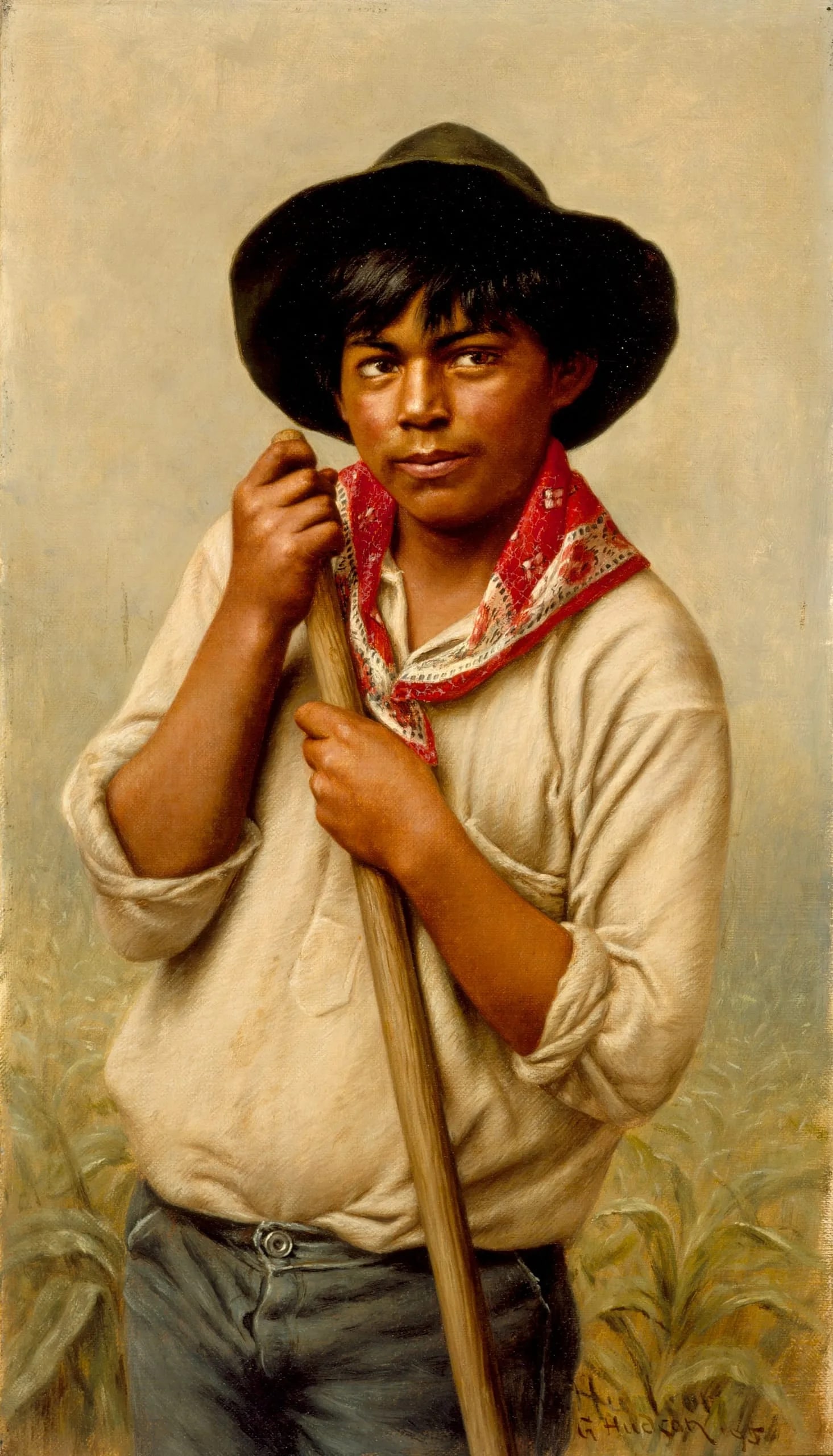 Powley: Young Man Hoeing Corn