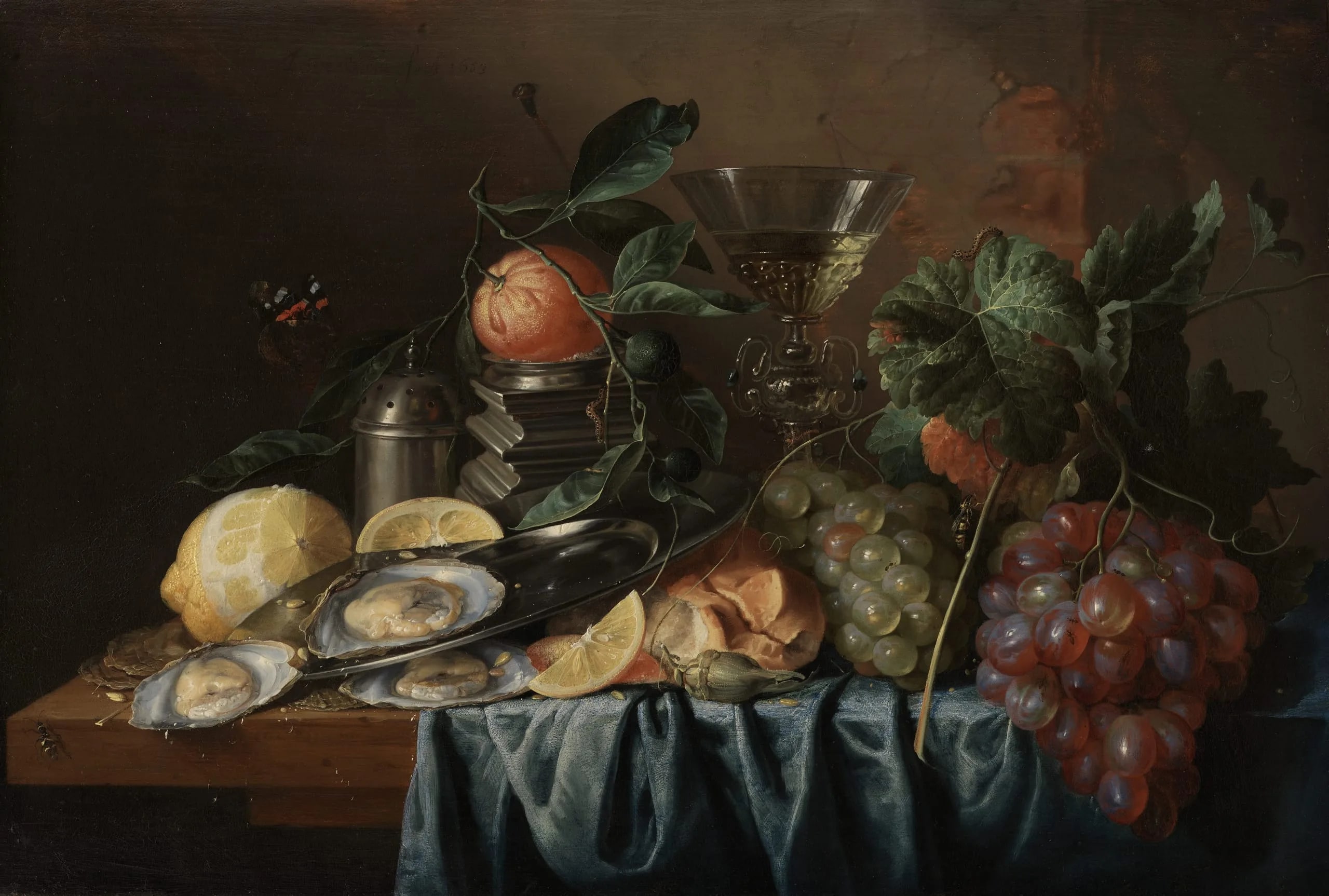 Still Life with Oysters and Grapes