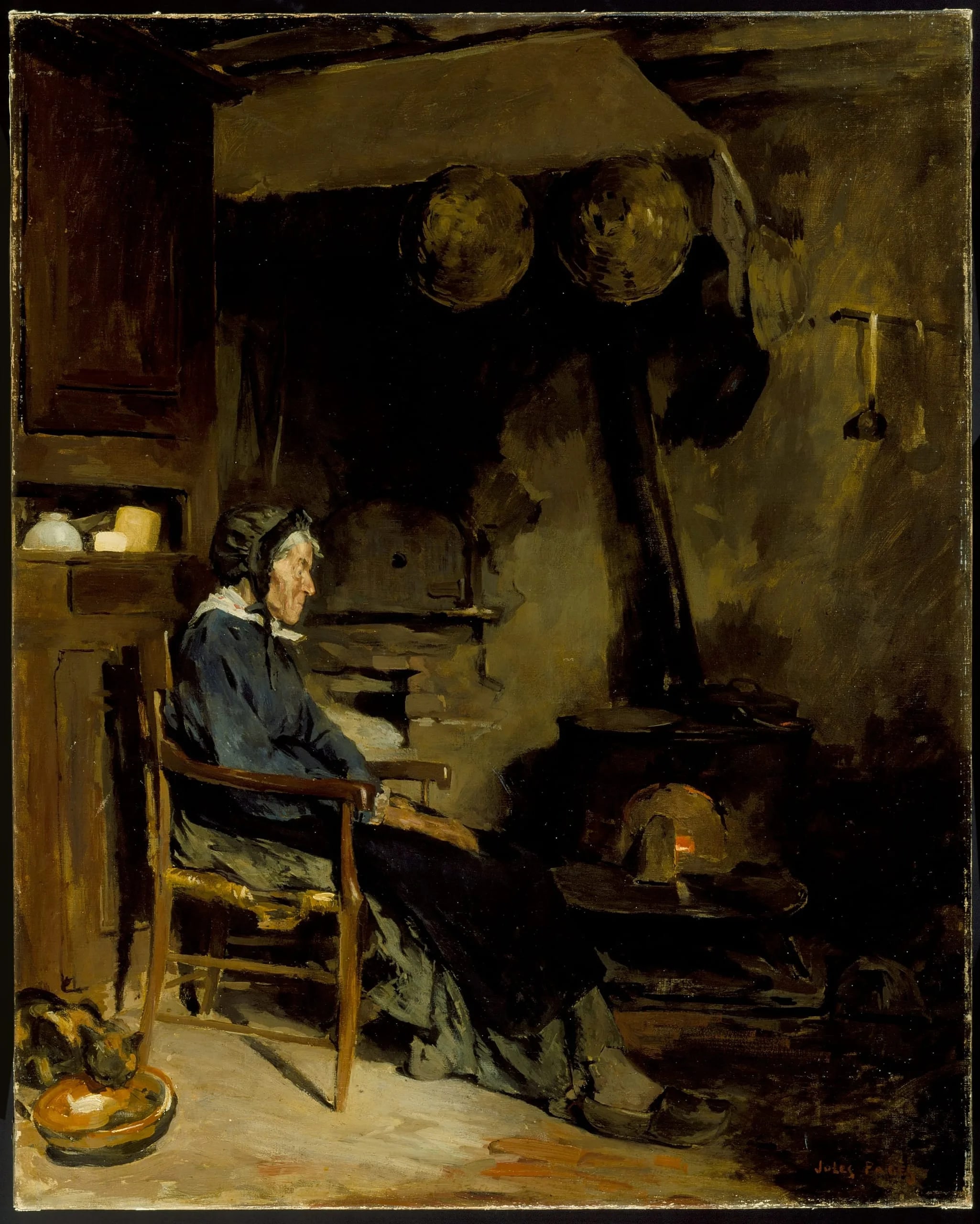 Genre Scene, French Woman in Kitchen Scene