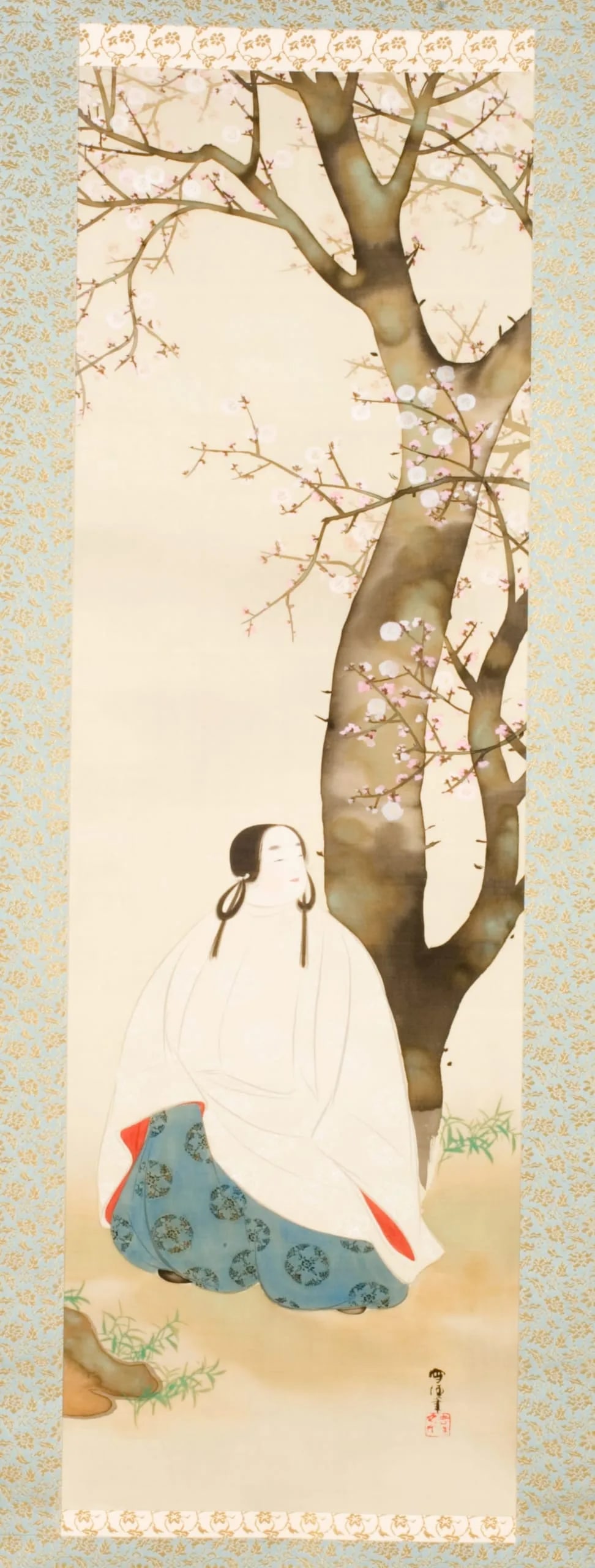 Sugawara Michizane Gazing at Plum Blossoms