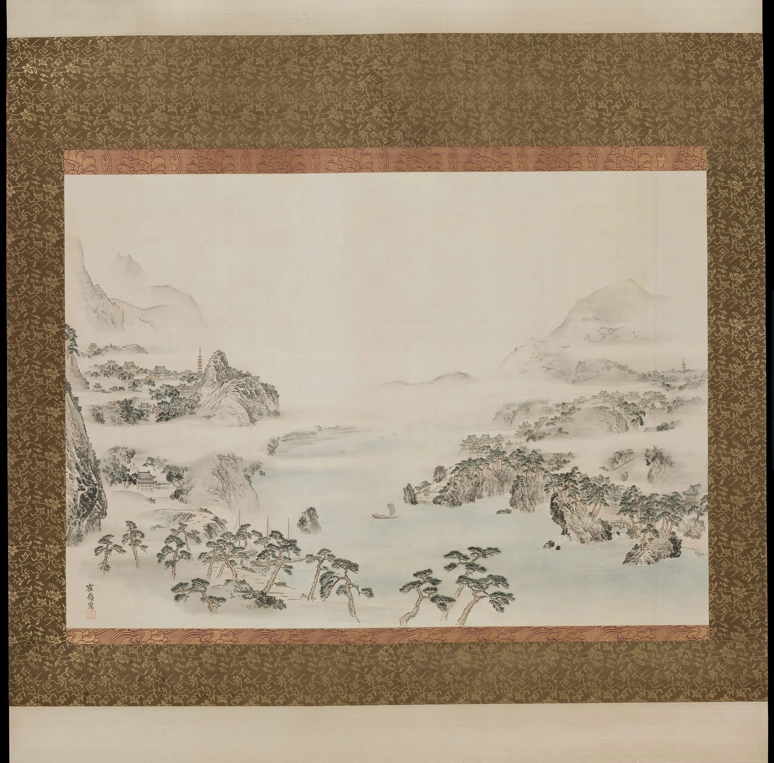 Landscape with River amid Mountains