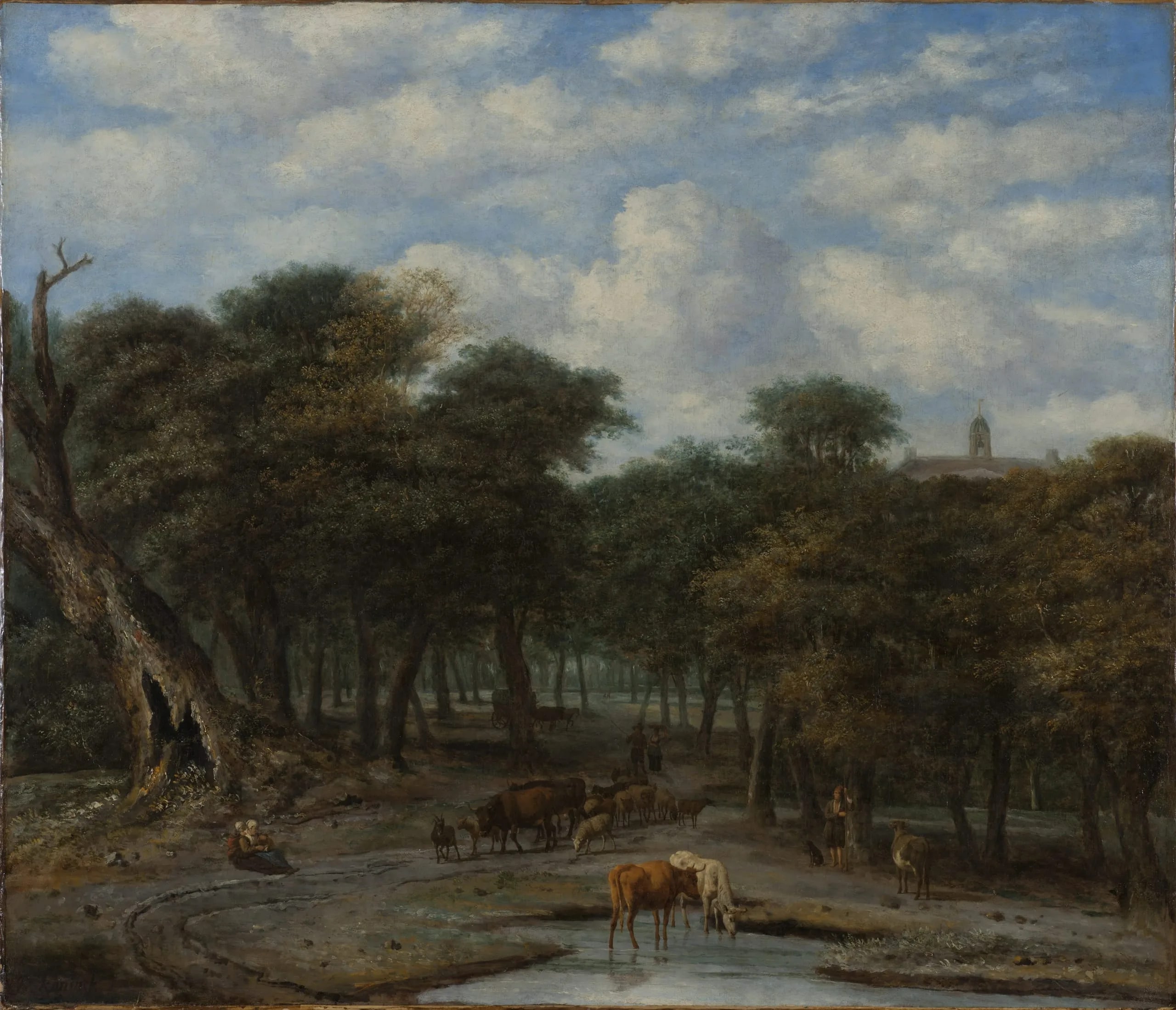 Forest Clearing with Cattle