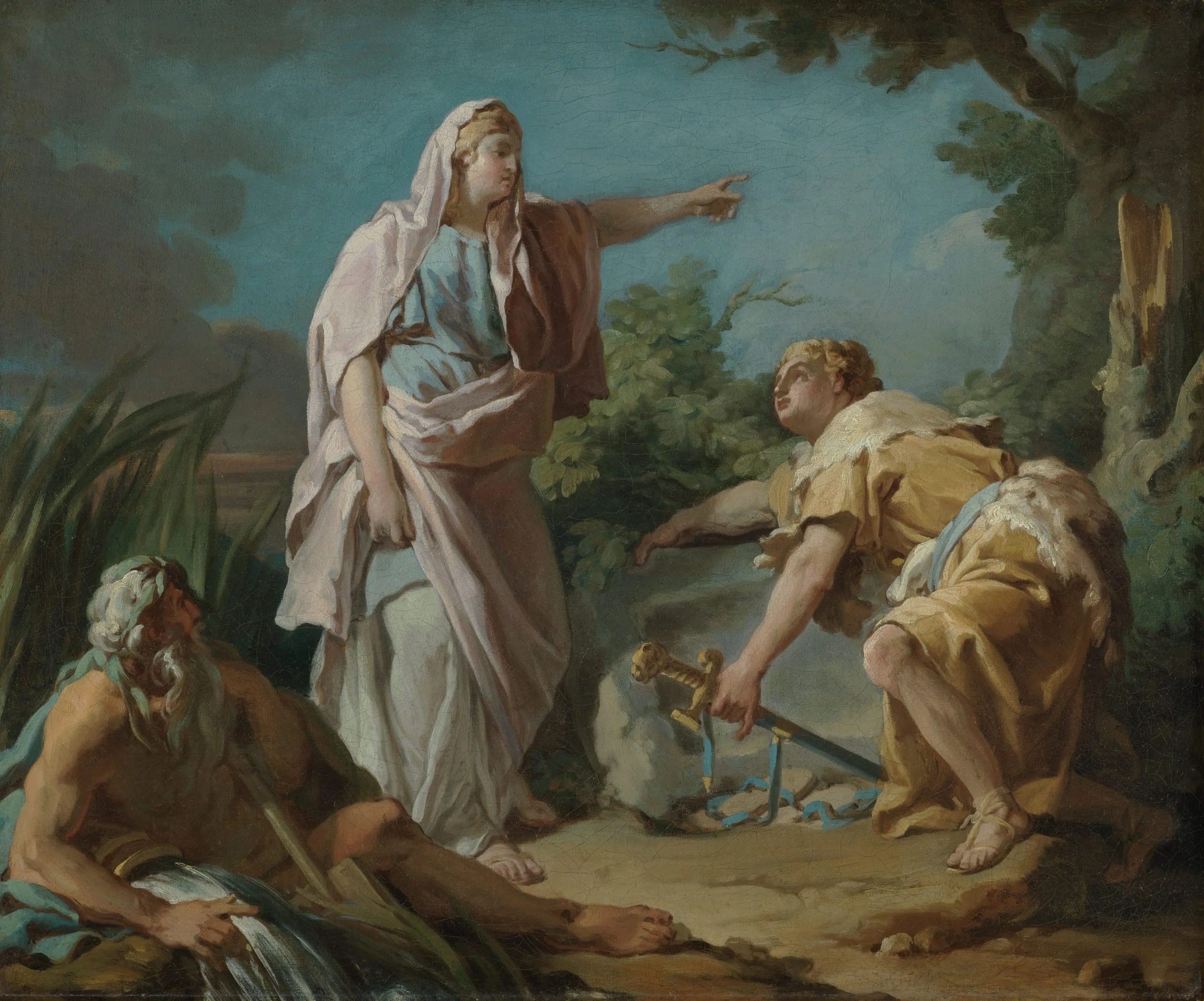 Aethra Showing her Son Theseus the Place Where his Father had Hidden his Arms