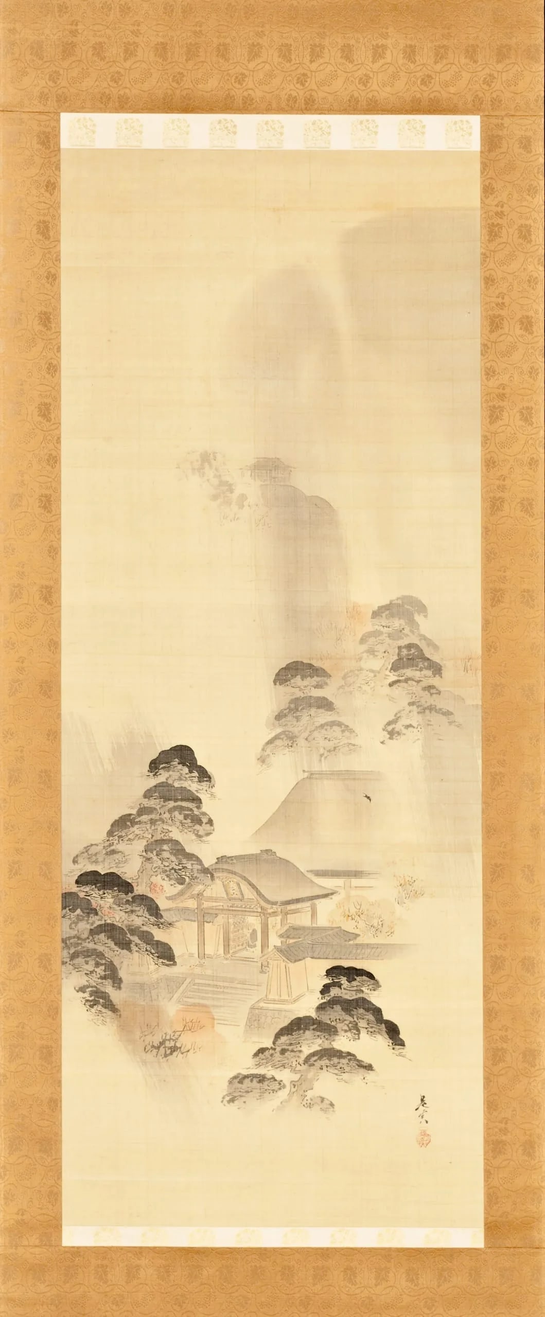 Temple in Autumn Rain