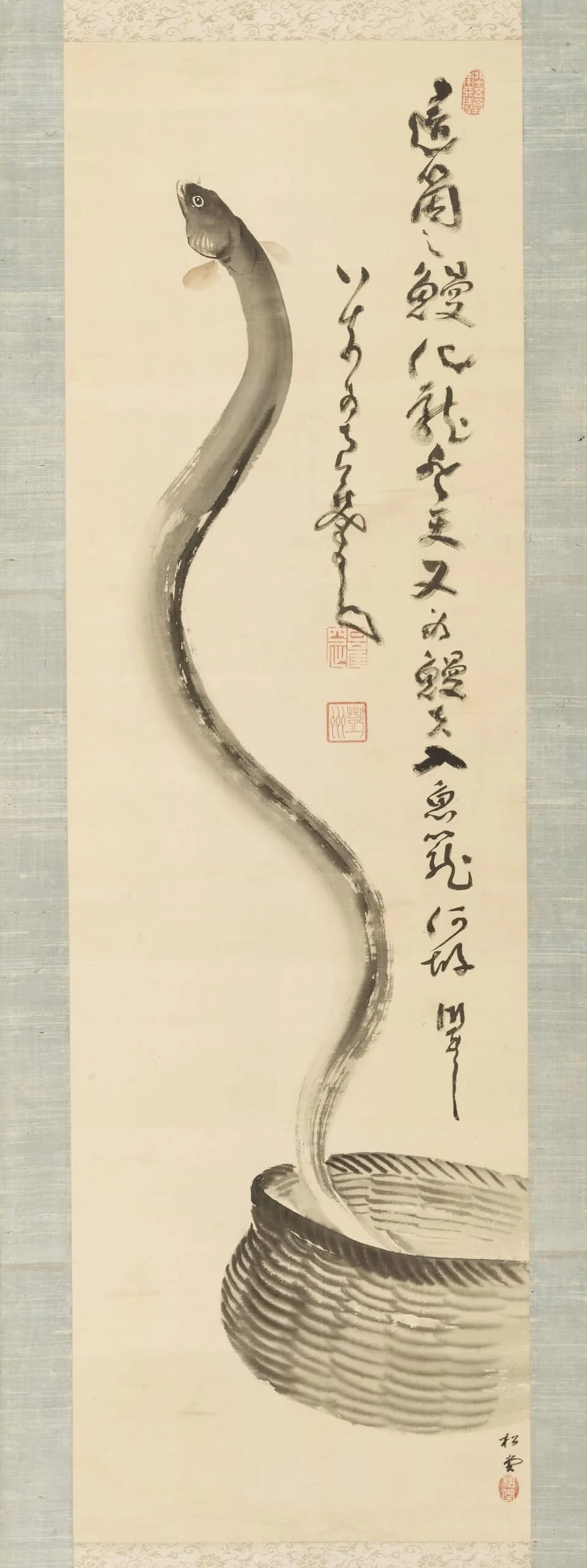 Eel Emerging from a Creel