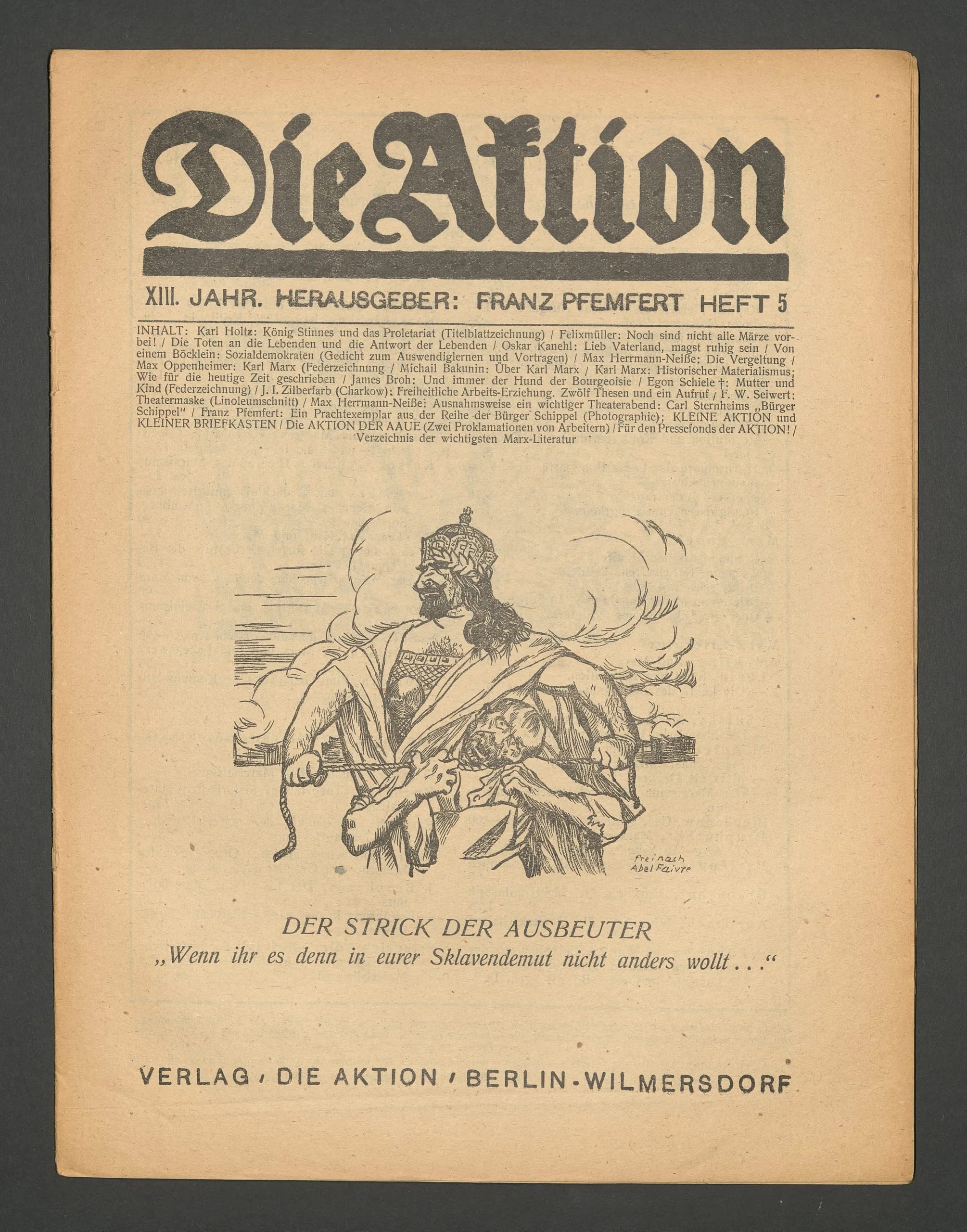 Die Aktion 13, number 9/10 (12 März 1923)