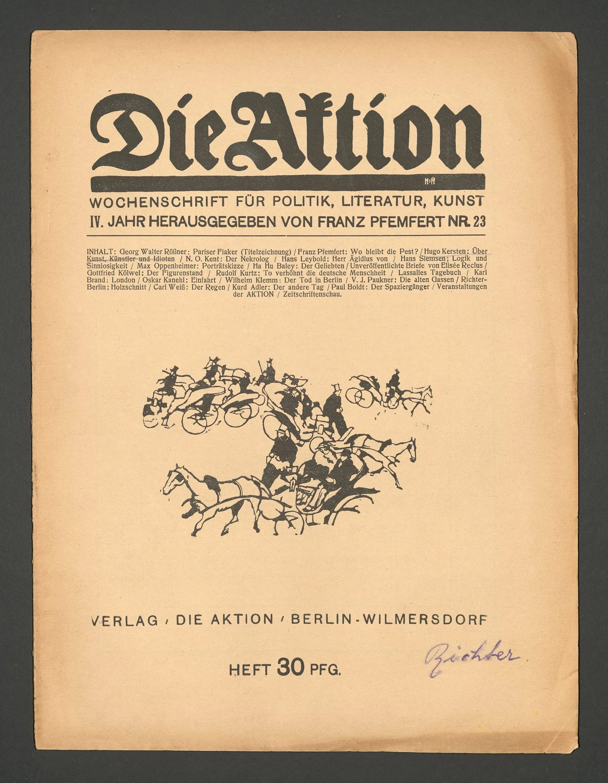 Die Aktion Jg. 4, Nr. 23 (1914)