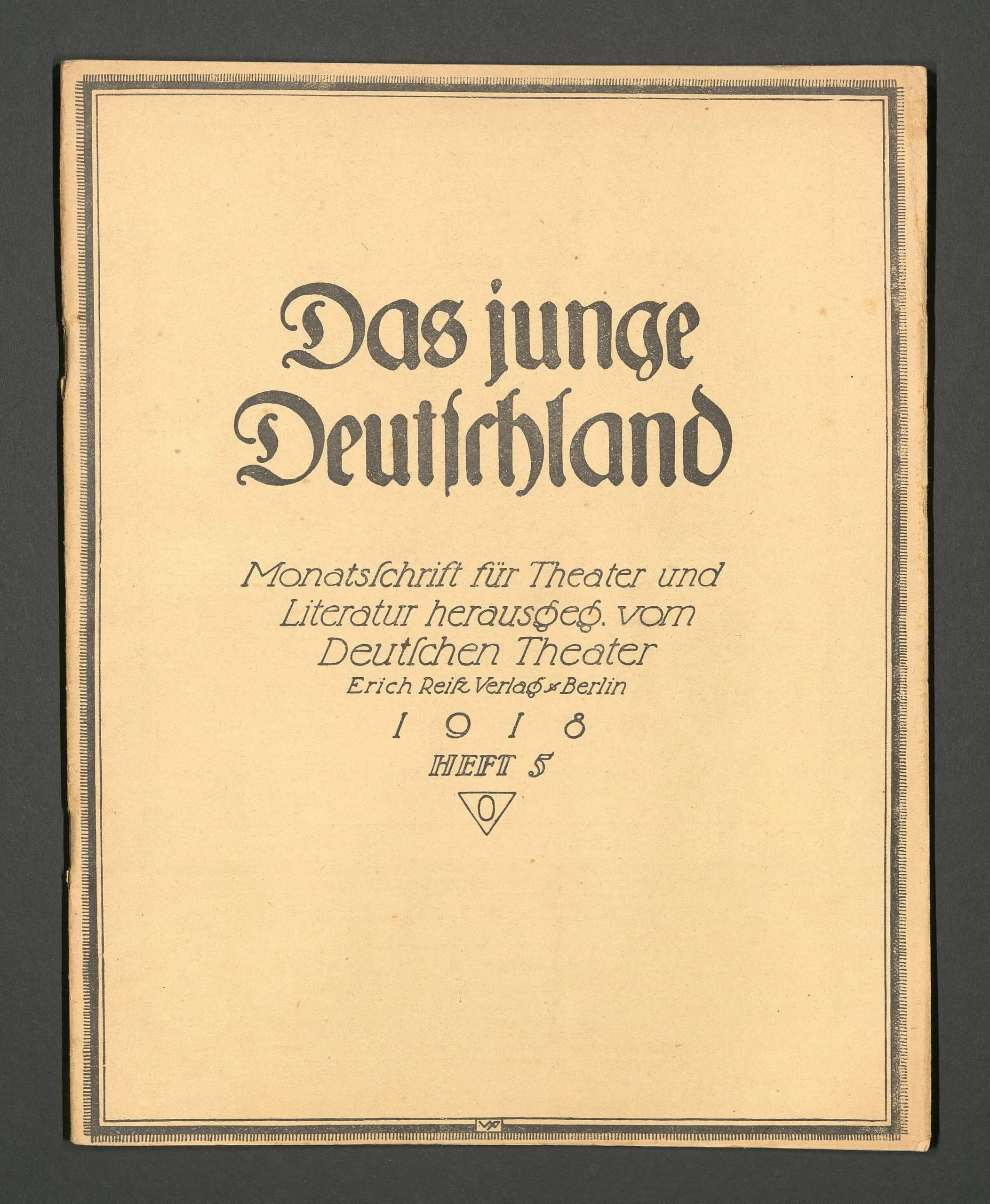 Das junge Deutschland, 1, no. 5 (1918)
