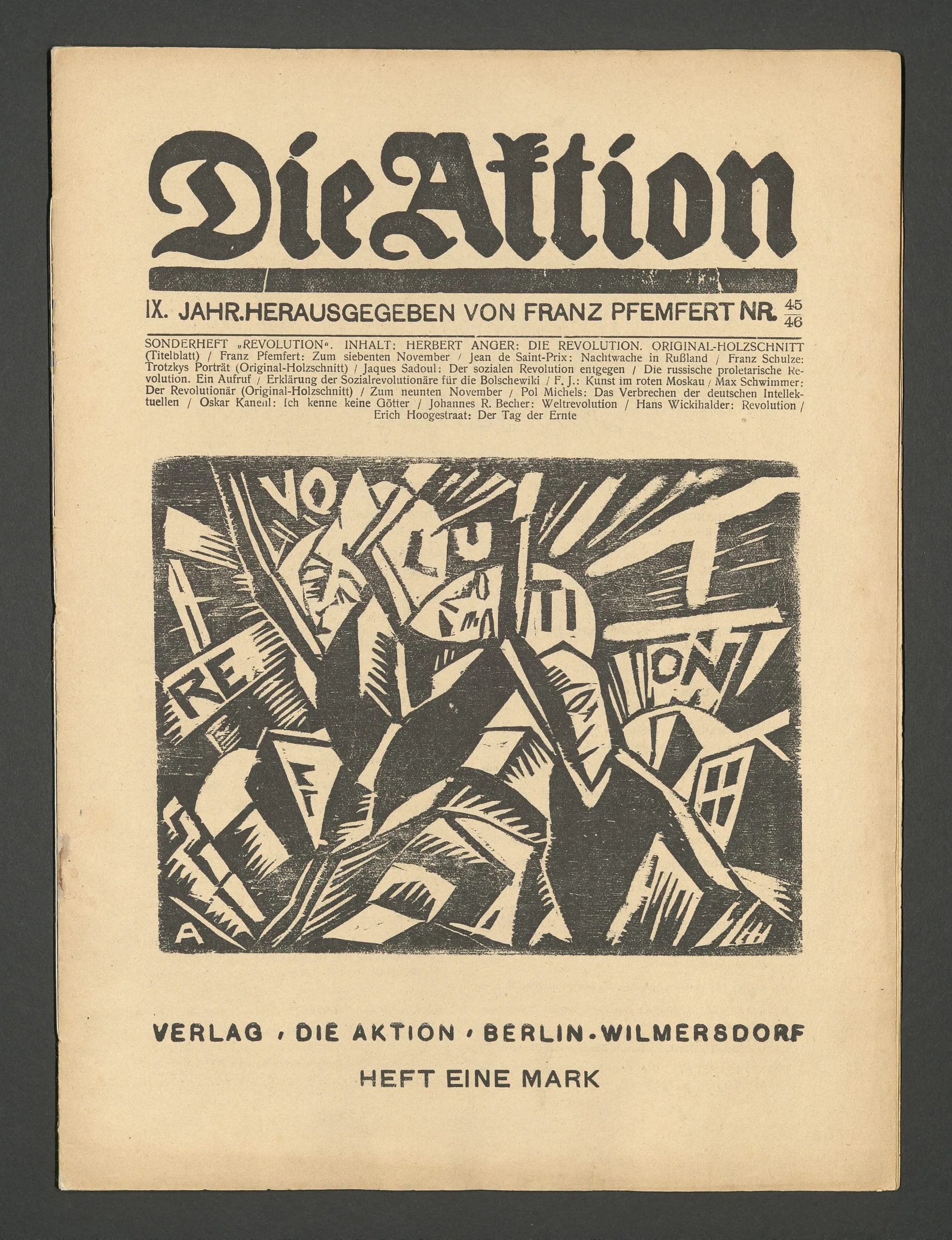 Die Aktion 9, no. 45/46 (15 November 1919)