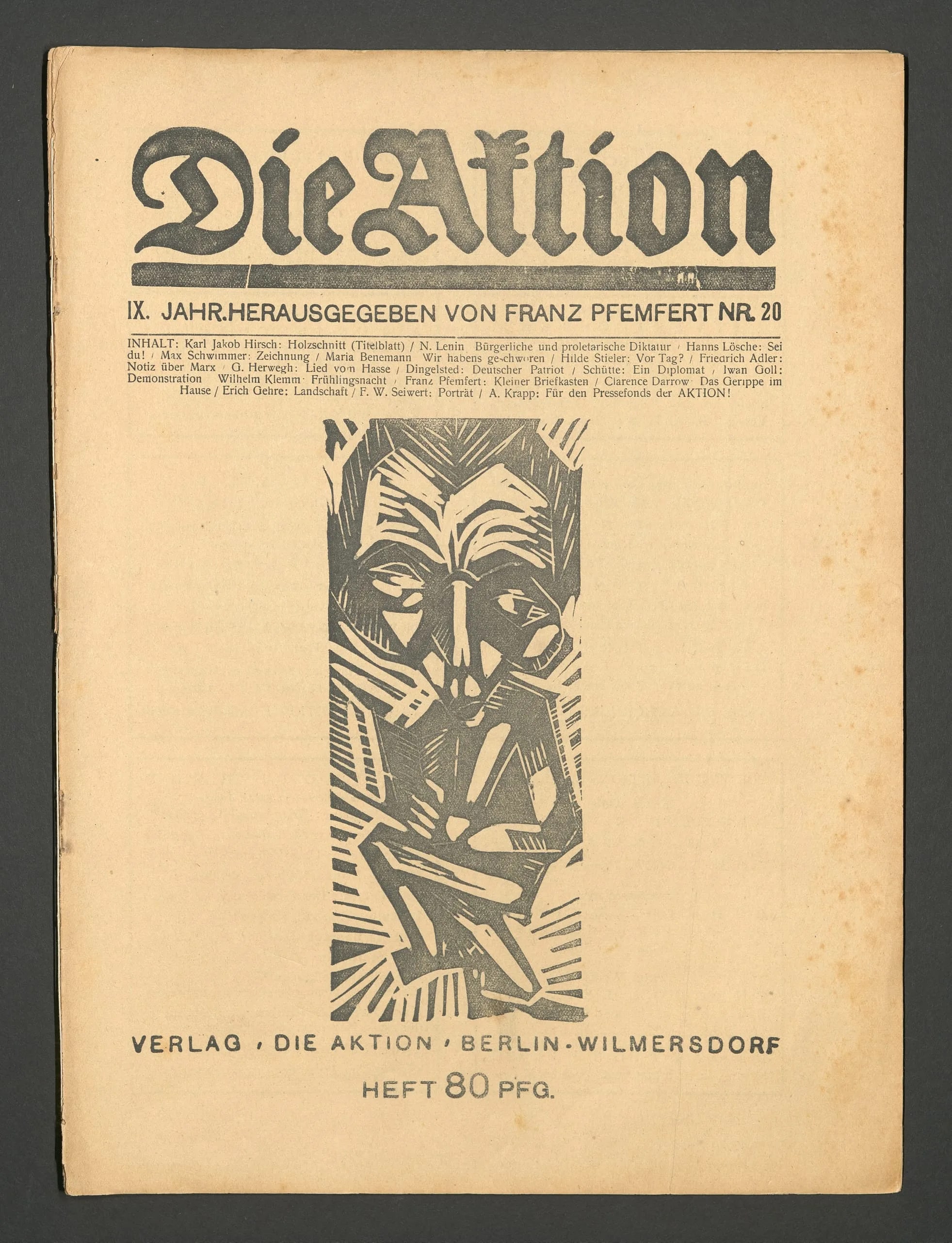 Die Aktion 9, no. 20 (24 Mai 1919)