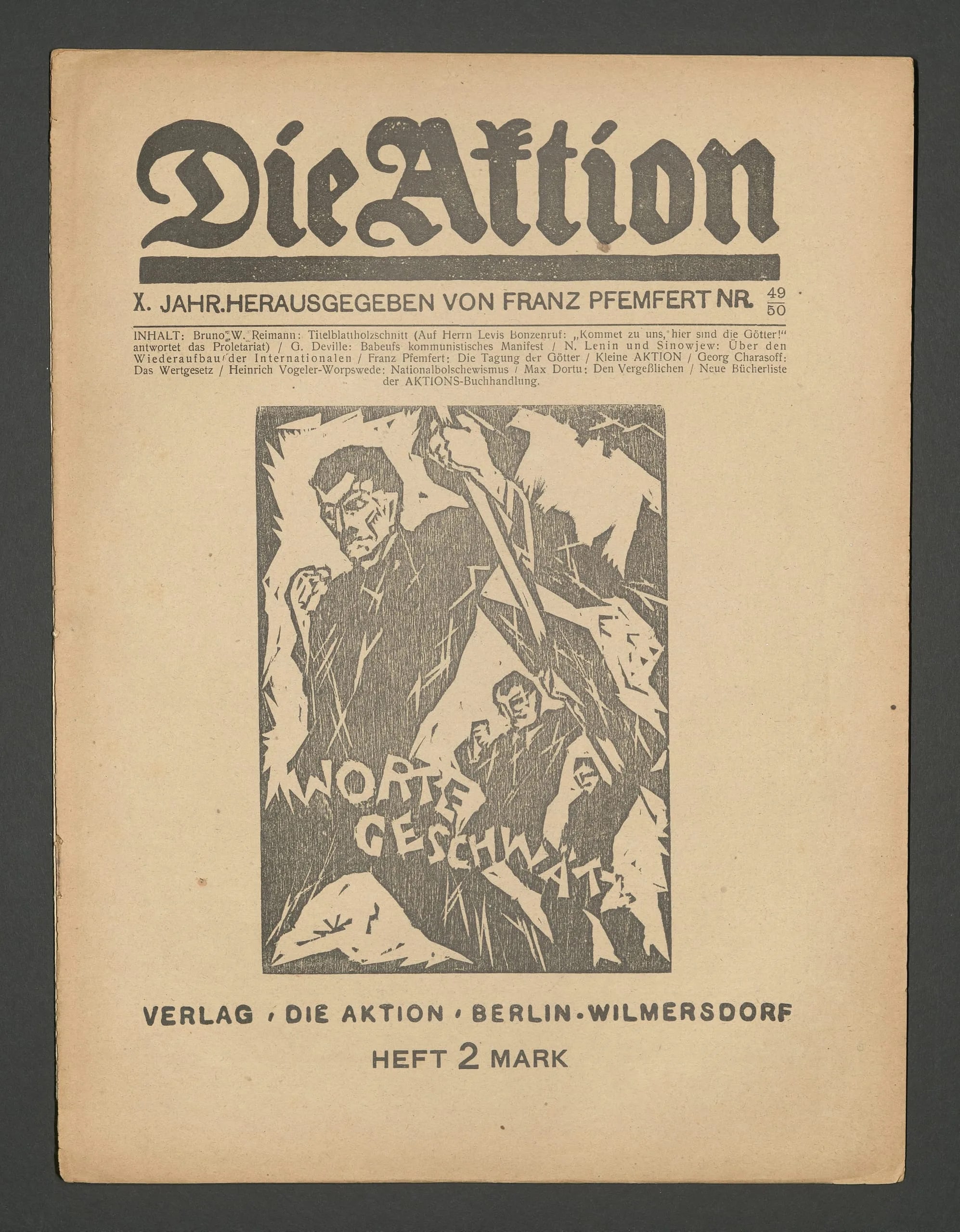 Die Aktion Jg. 10, Nr. 49/50 (11 Dezember 1920)