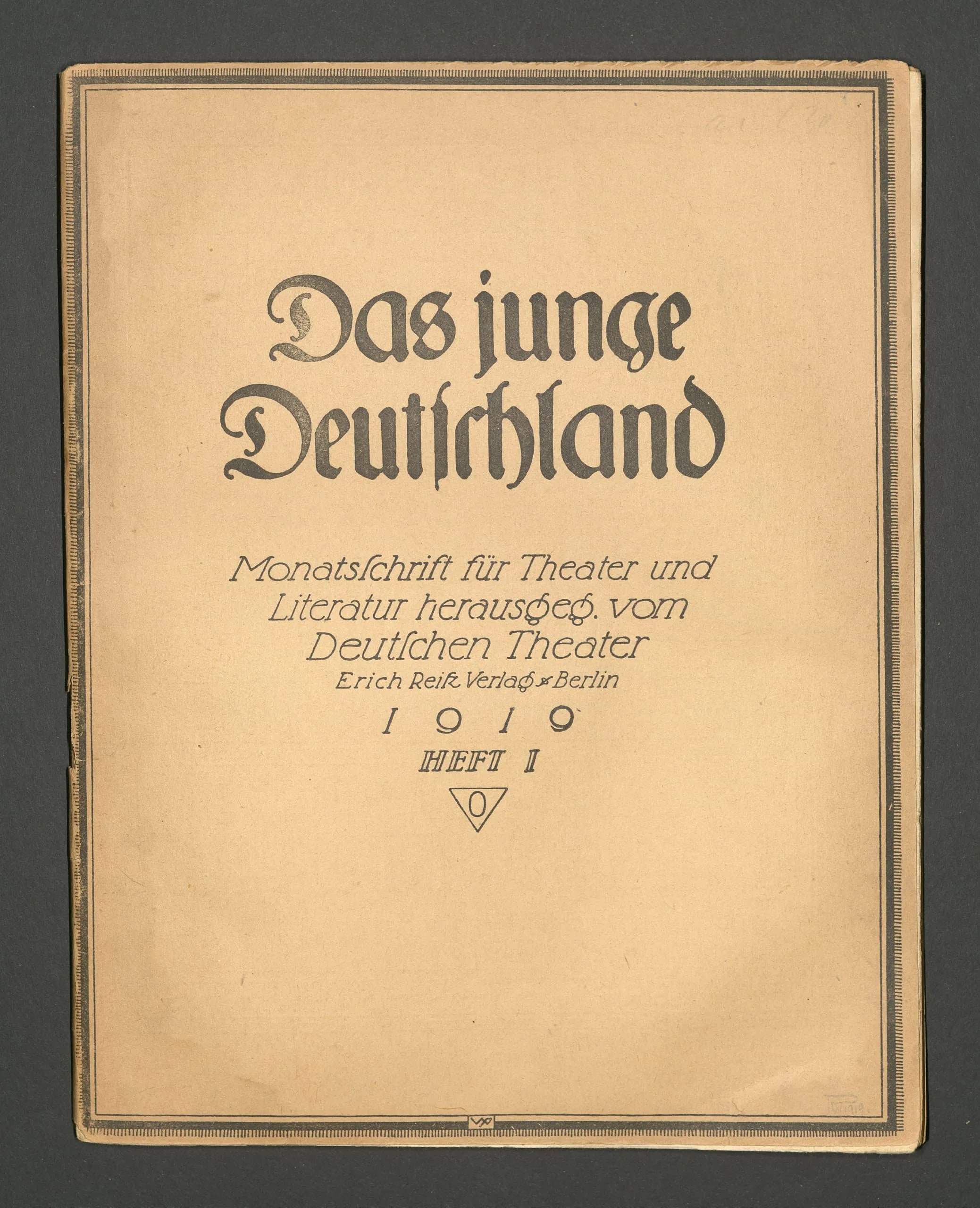 Das junge Deutschland, 2, no. 1 (1919)