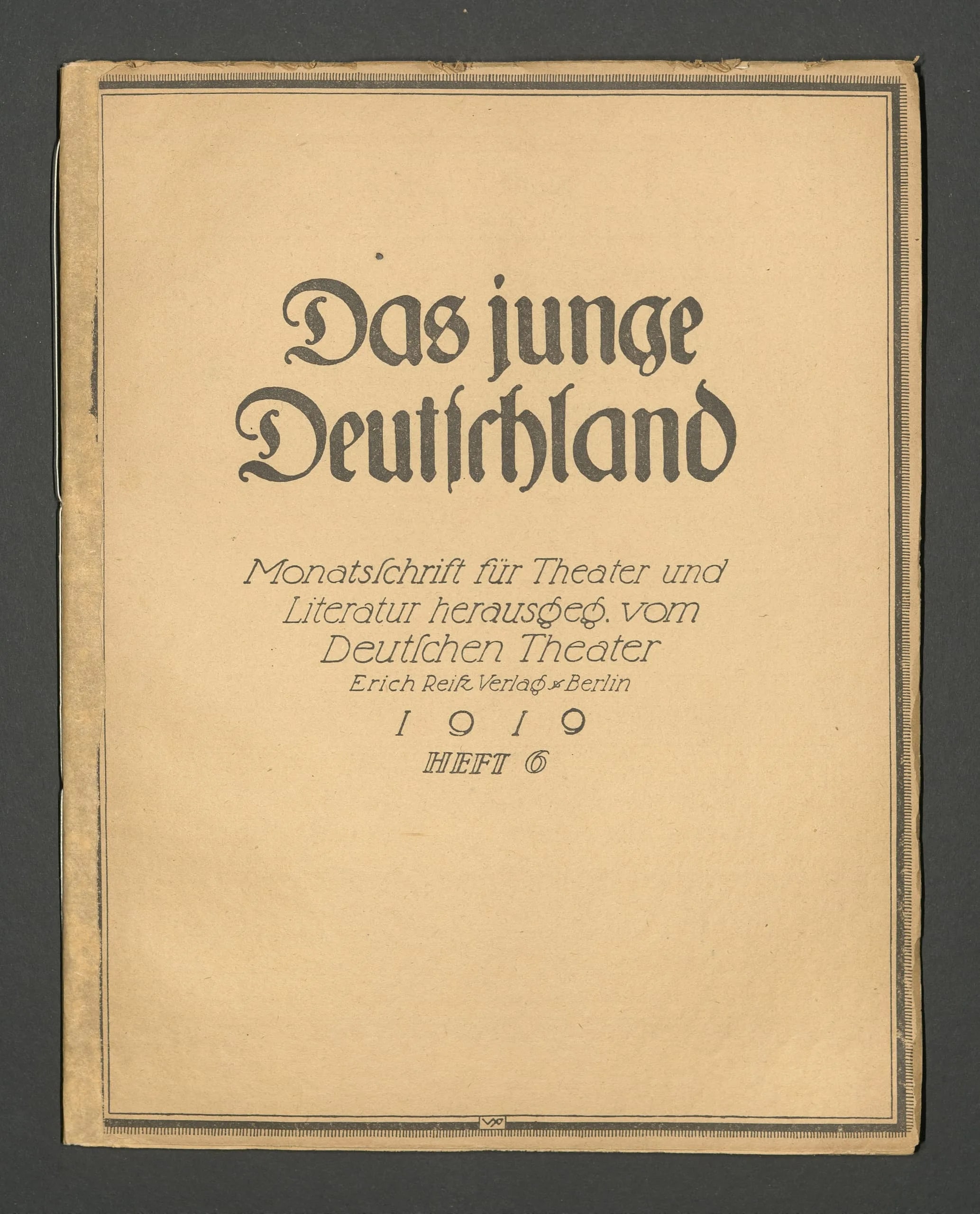 Das junge Deutschland, 2, no. 6 (1919)