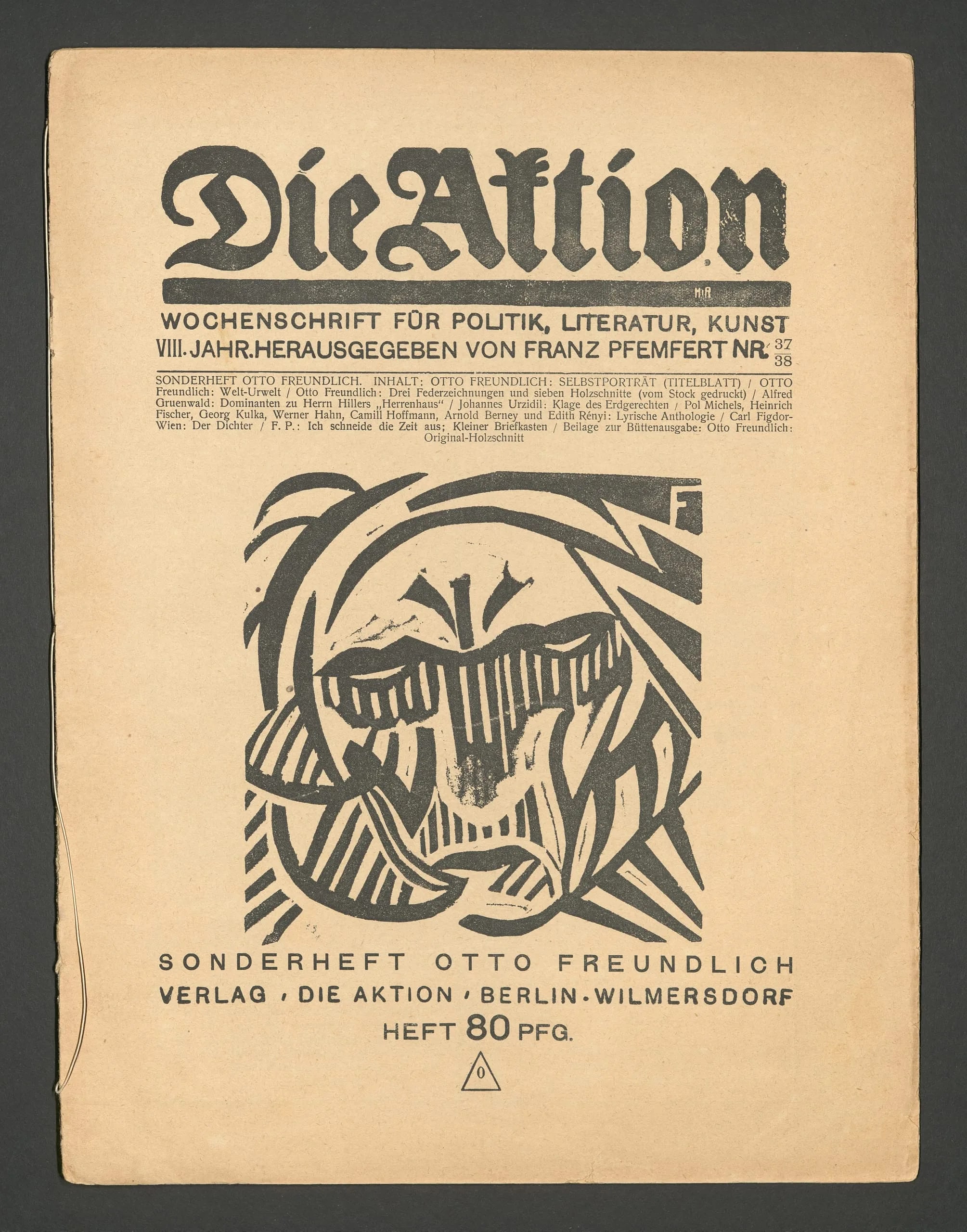 Die Aktion 8, no. 37/38 (21 September 1918)