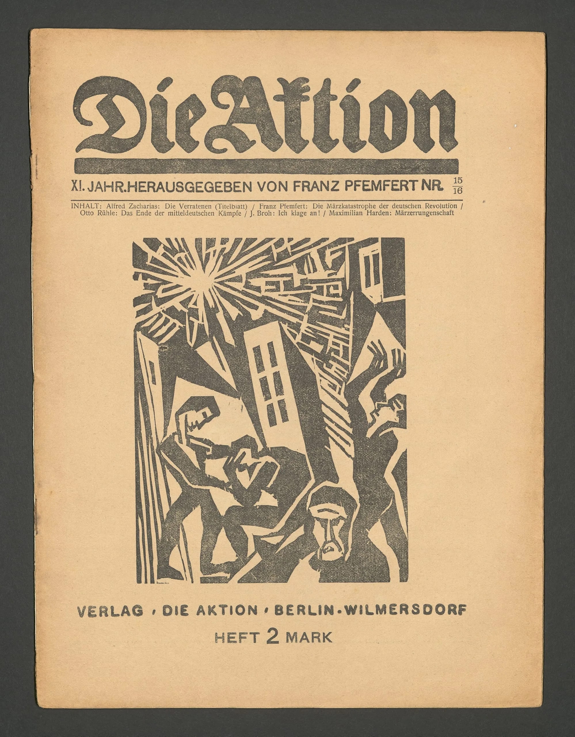 Die Aktion Jg. 11, Nr. 15/16 (16 April 1921)