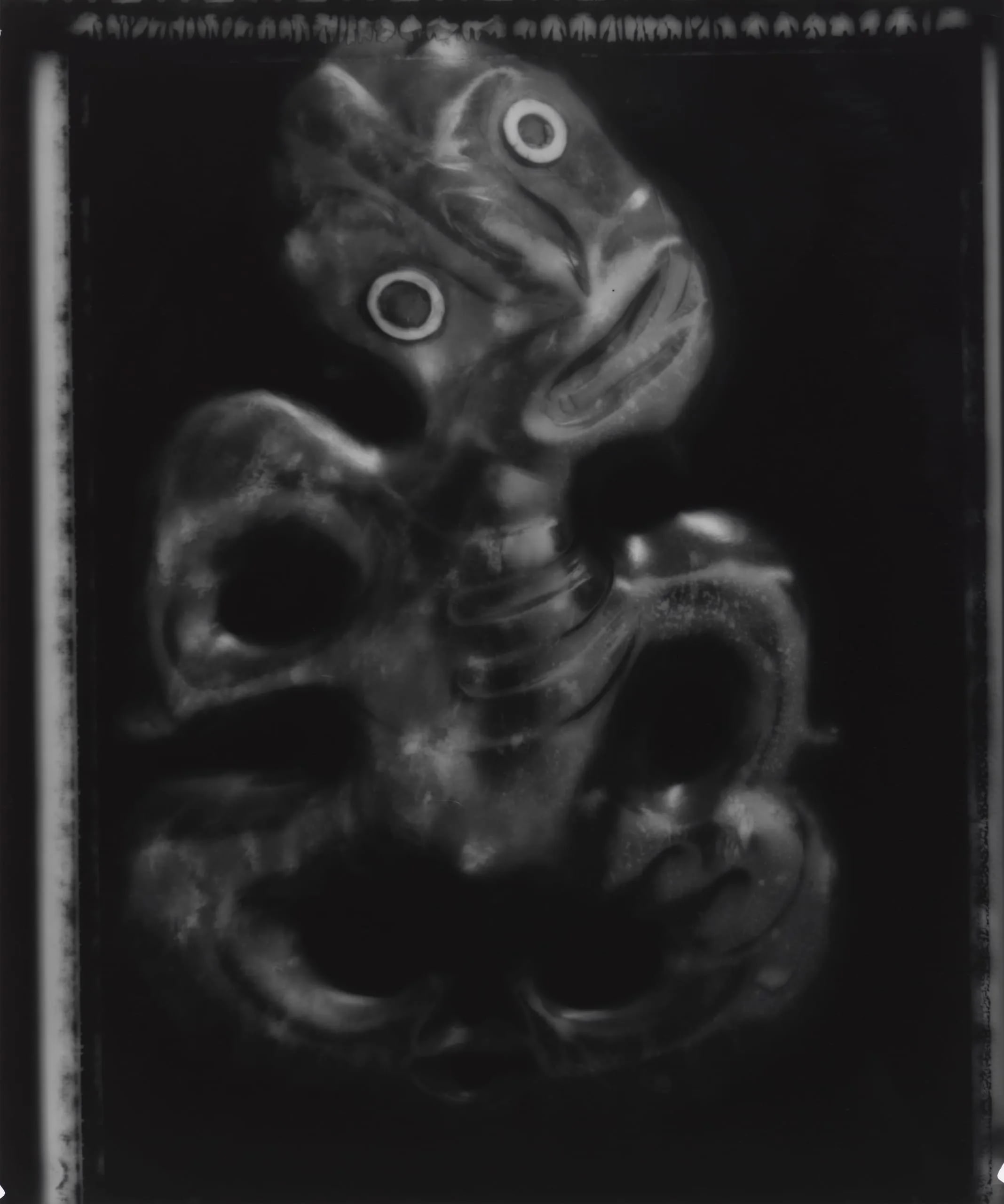 Taranaki Style Heitiki with Paua Eyes from the Burnet Collection, Whanganui Museum, New Zealand