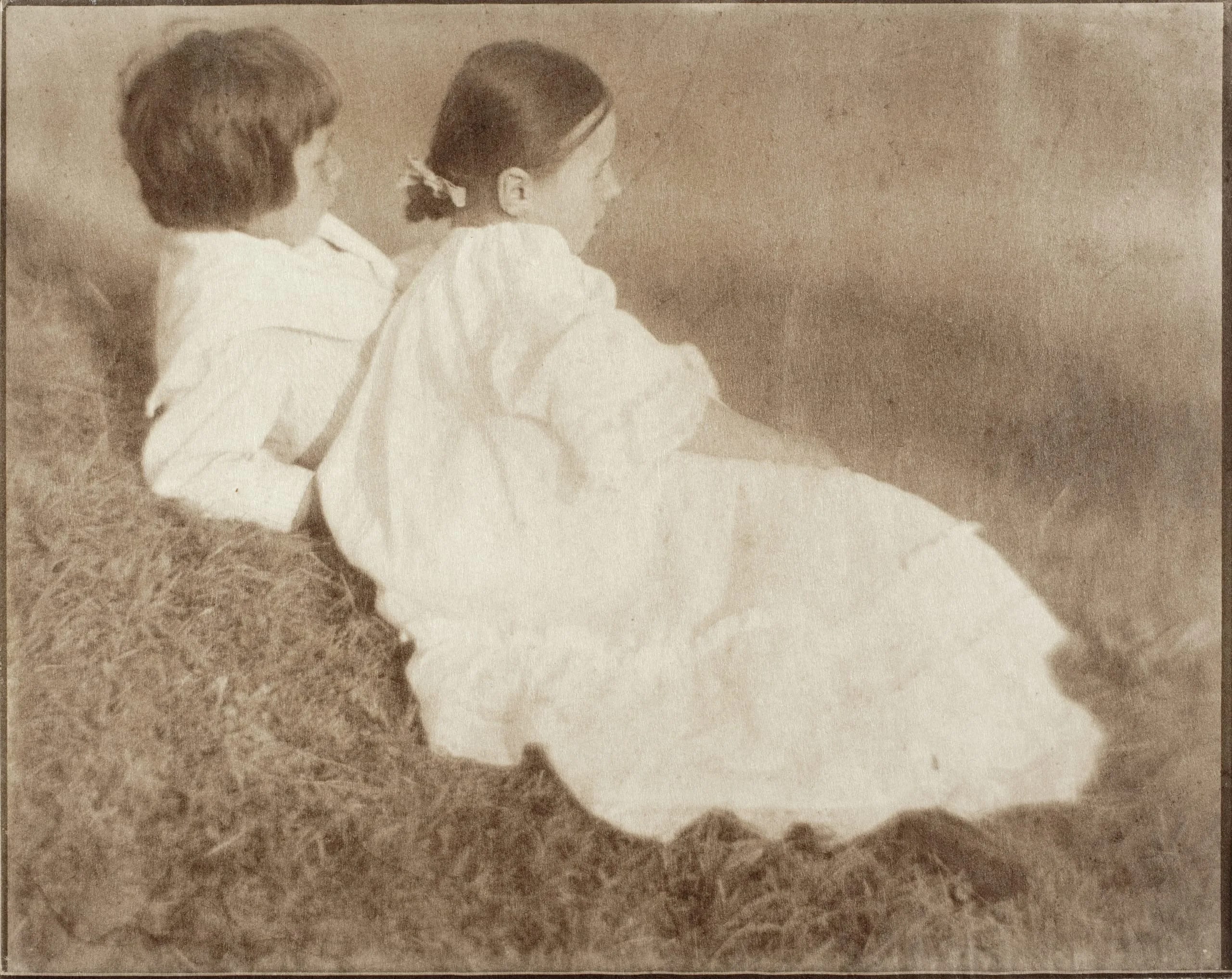 The Photographer’s Children, Hans And Lotte, In A Meadow