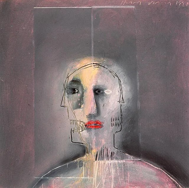 Woman with Red Lips