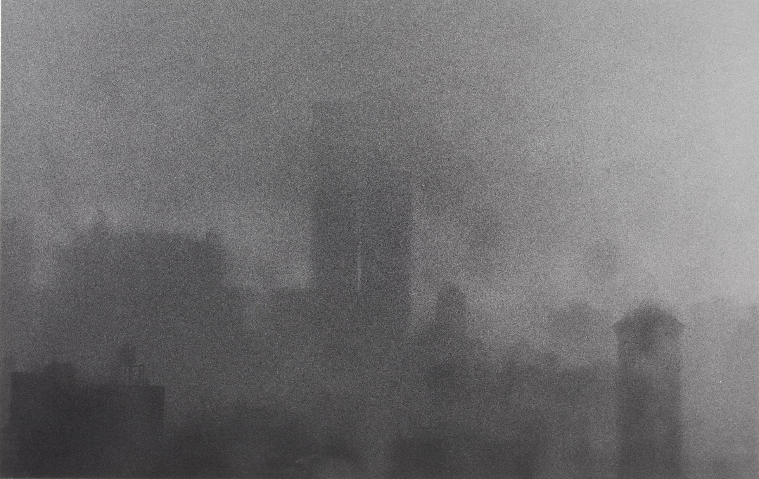 Washington Square With Trade Center Towers, 1976