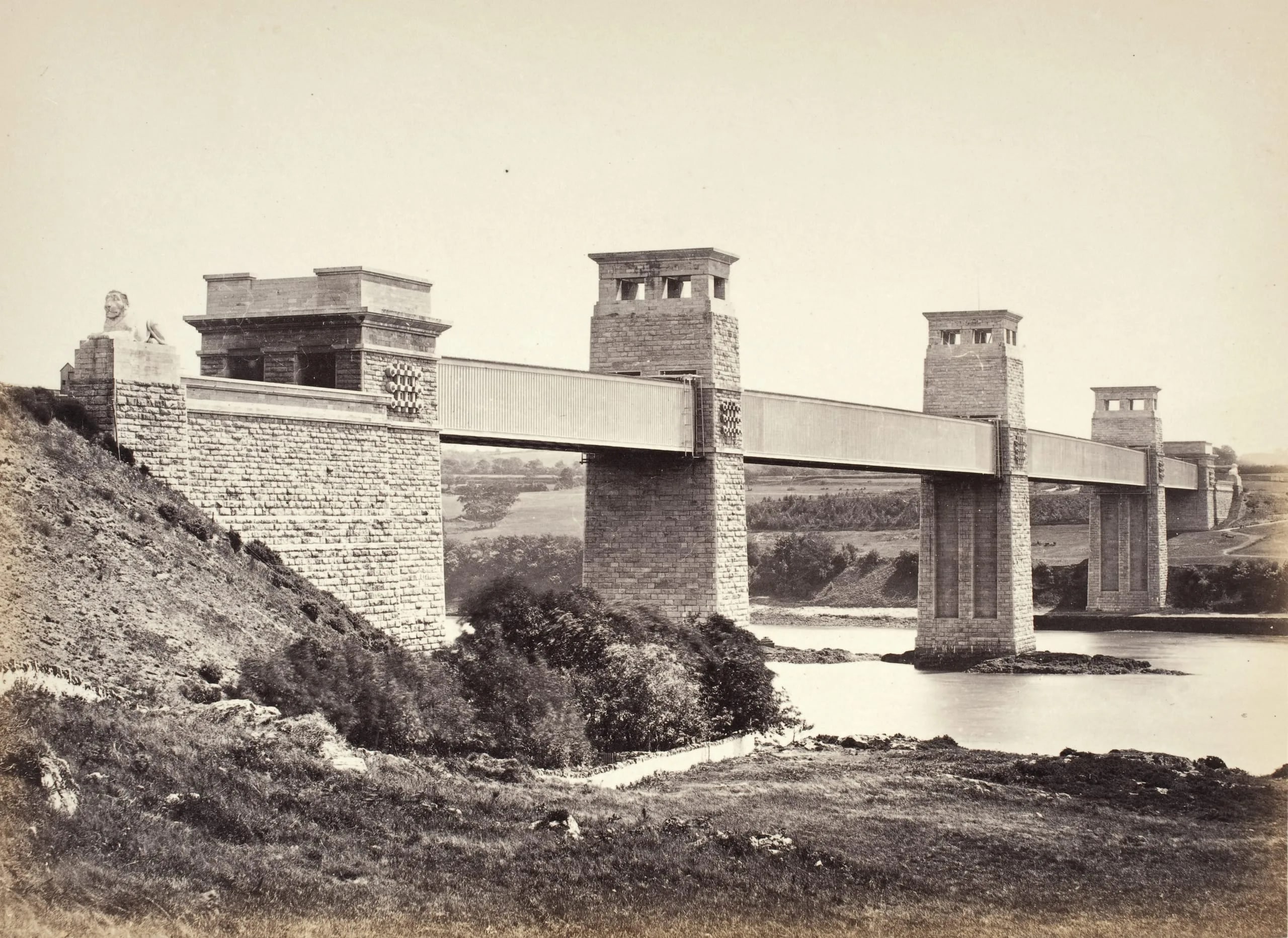 Bangor, The Britannia Bridge, From Anglesey (258)