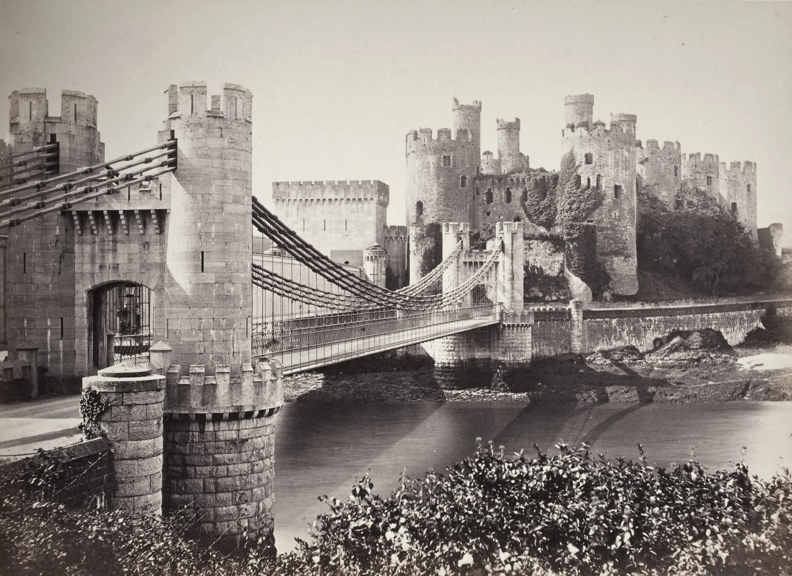 Conway Castle & Suspension Bridge From The Island (687)