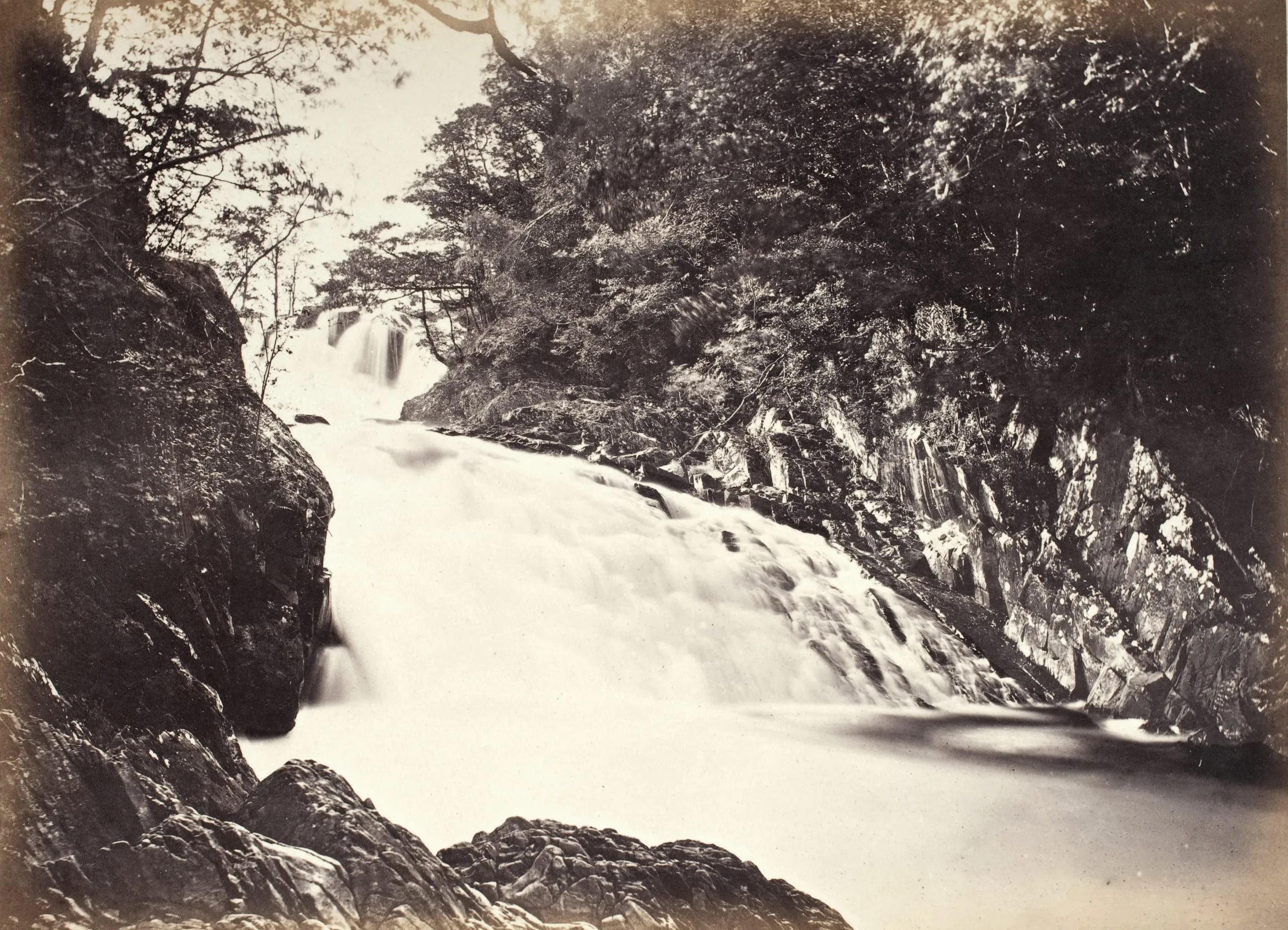 Bettws-Y-Coed, The Swallow Falls From Below (696)
