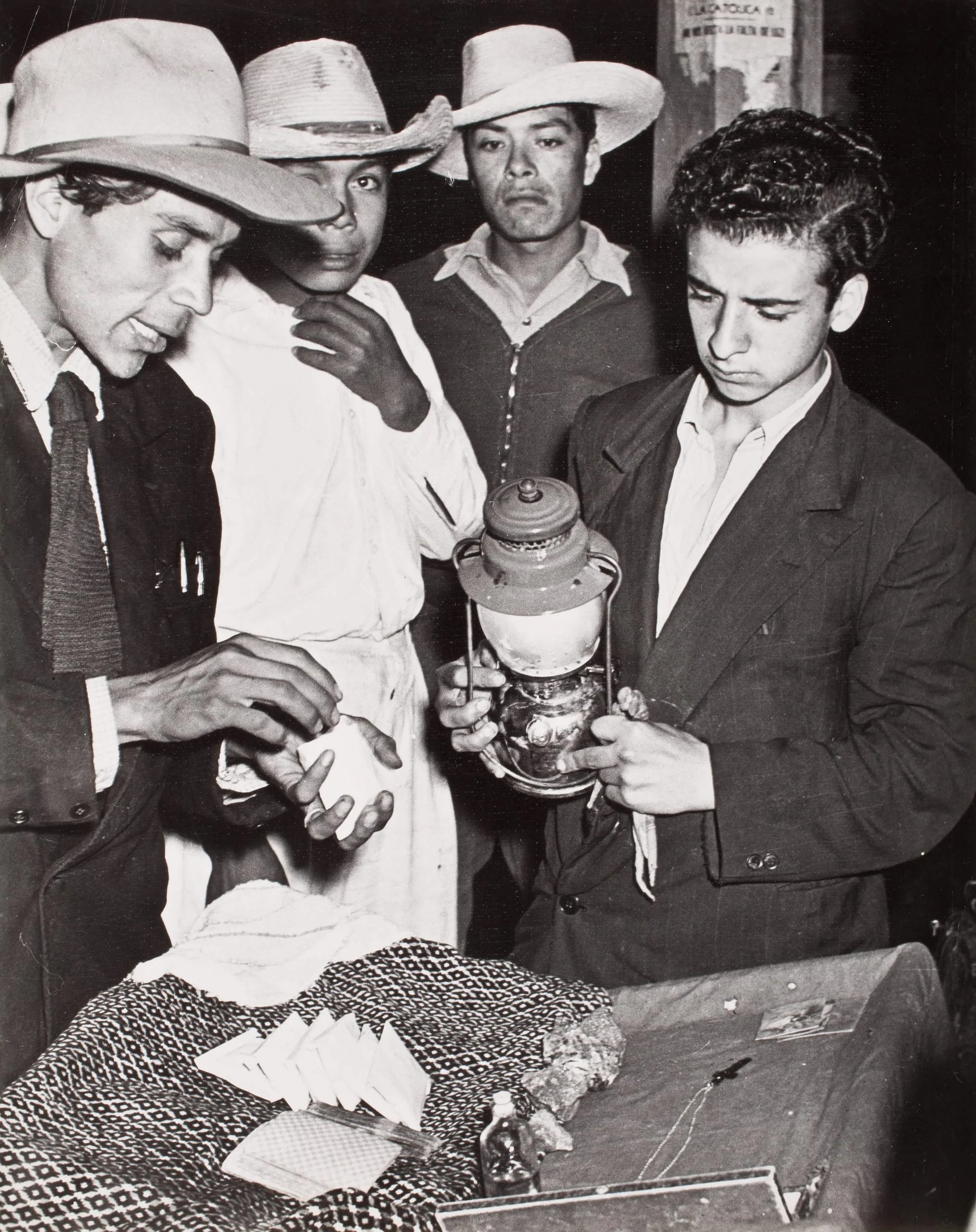 Untitled (Men with Packets, Lantern)