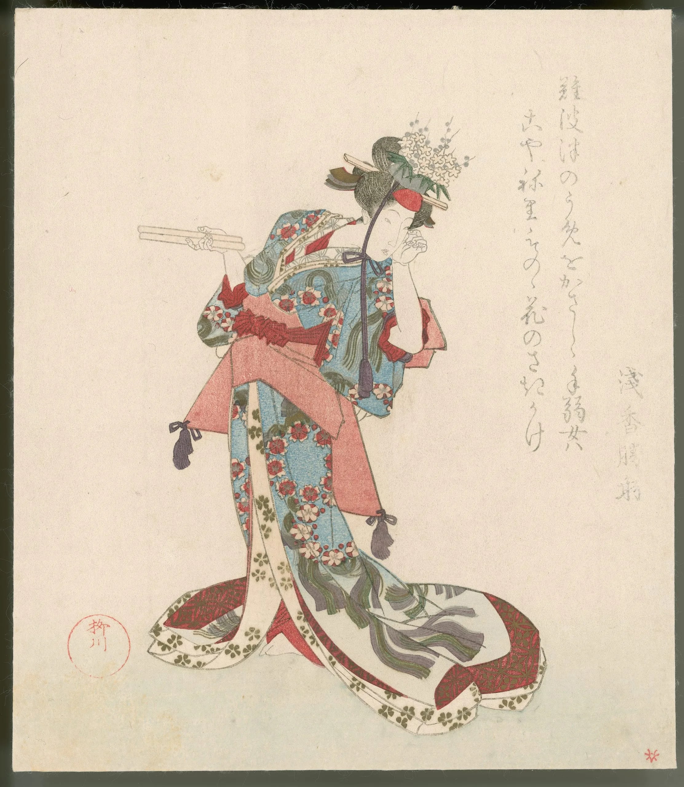 Kurahashiya Courtesan Dressed as Konami from the Story of the Forty-Seven Rōnin