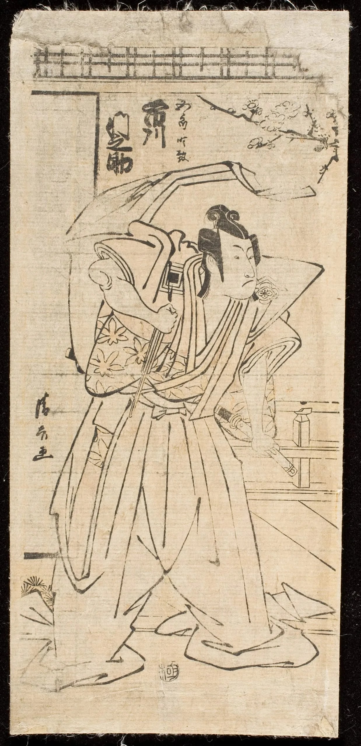 The Actor Ichikawa Monnosuke in the Role of Soga no Gorō