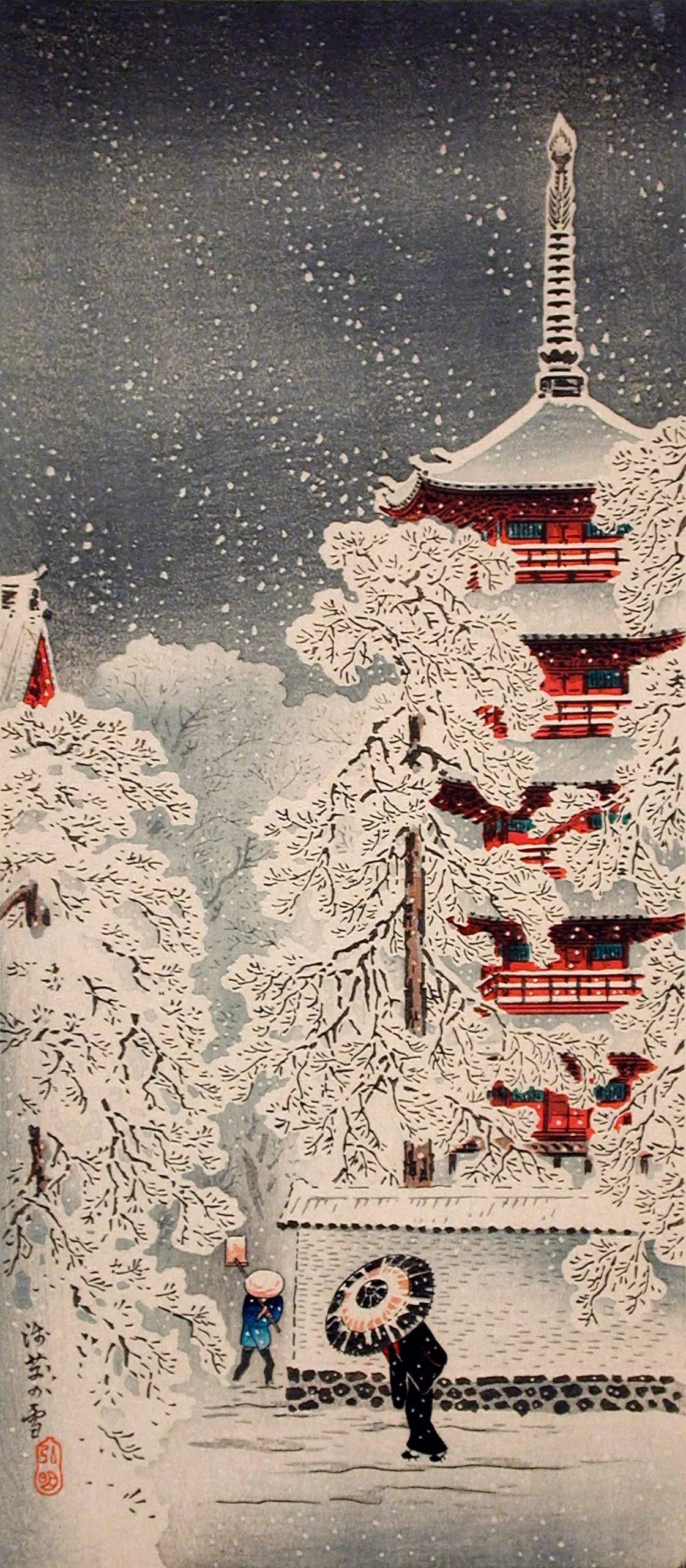 Snow at Asakusa, Yedo, Musashi Province