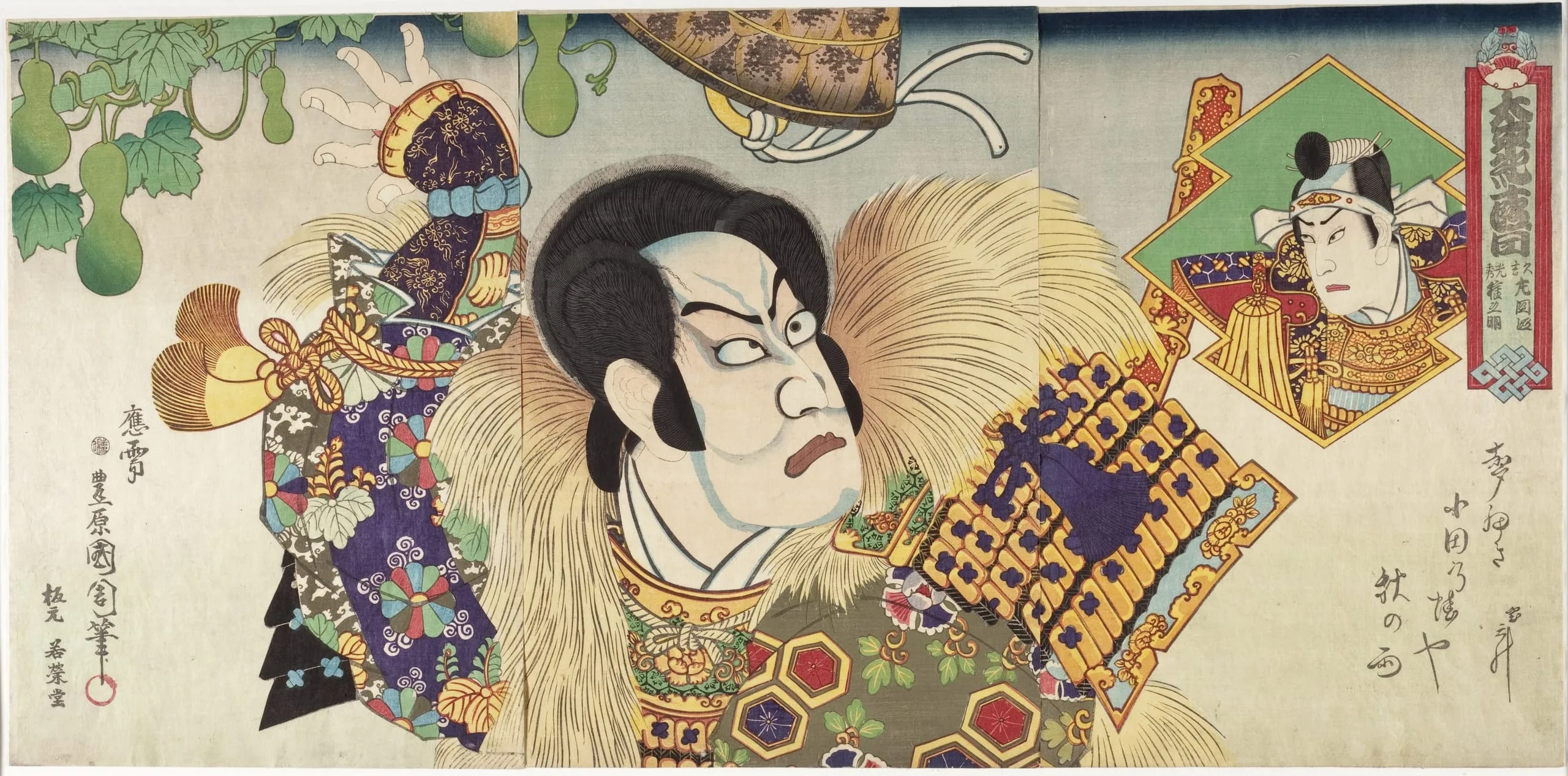 Kawarazaki Gonnosuke as Takechi Mitsuhide and Ichikawa Sadanji as Mashiba Hisayoshi