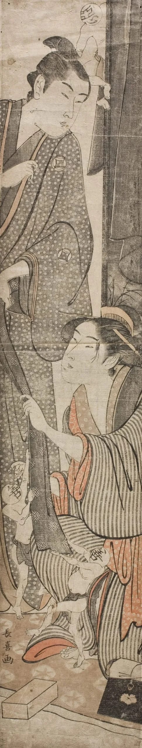 Parable of Good vs. Evil:  Courtesan Undressing a Man