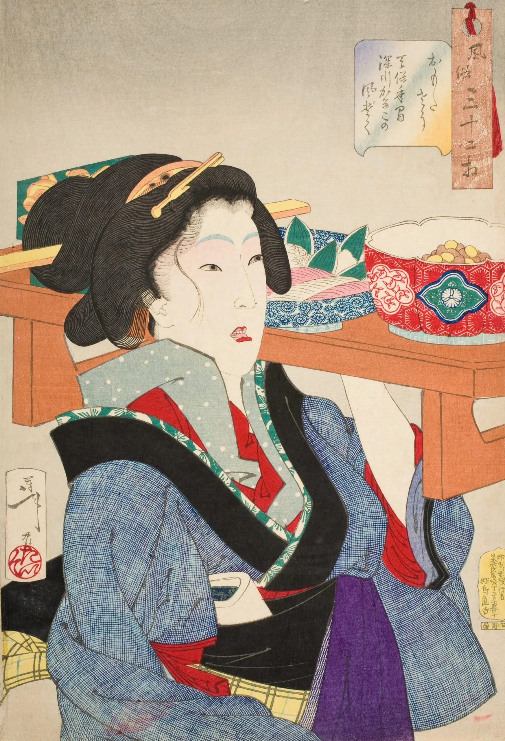 Looking Weighed Down:  The Manner of a Waitress at Fukagawa in the Tenpō Era
