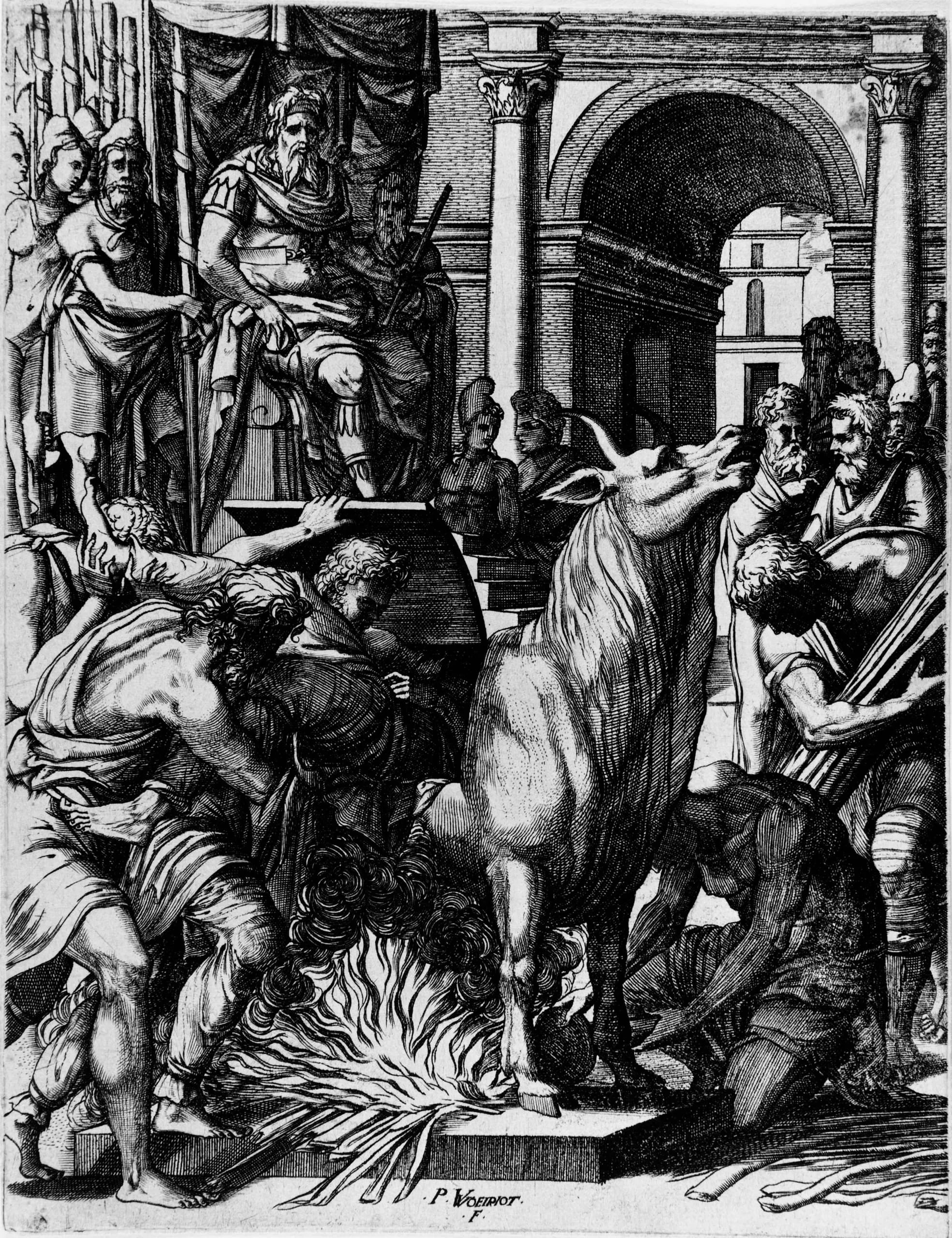 Phalaris Condemns Perillus to the Bronze Bull