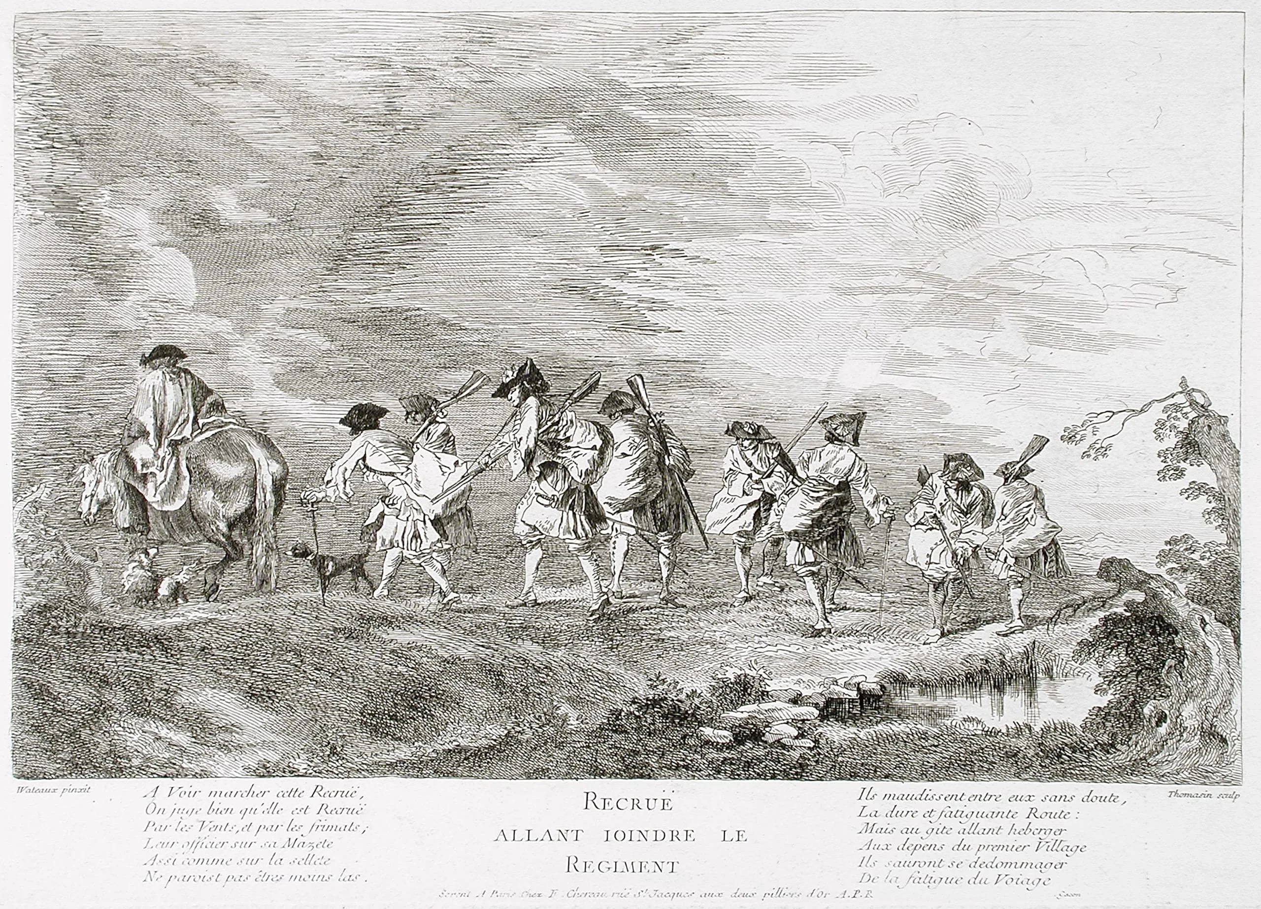Recrue allant joindre le régiment
