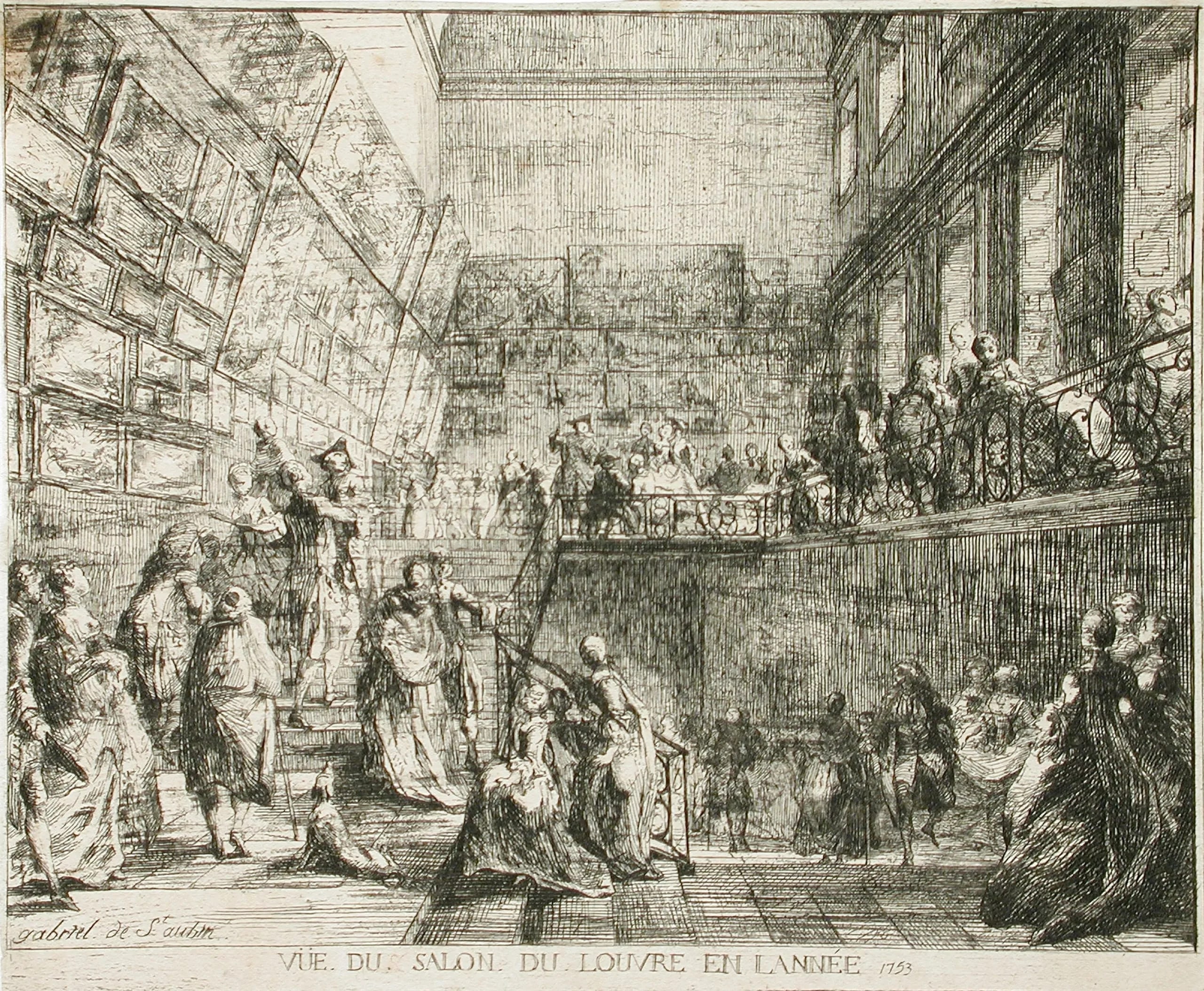 Vue du Salon du Louvre en l'année 1753