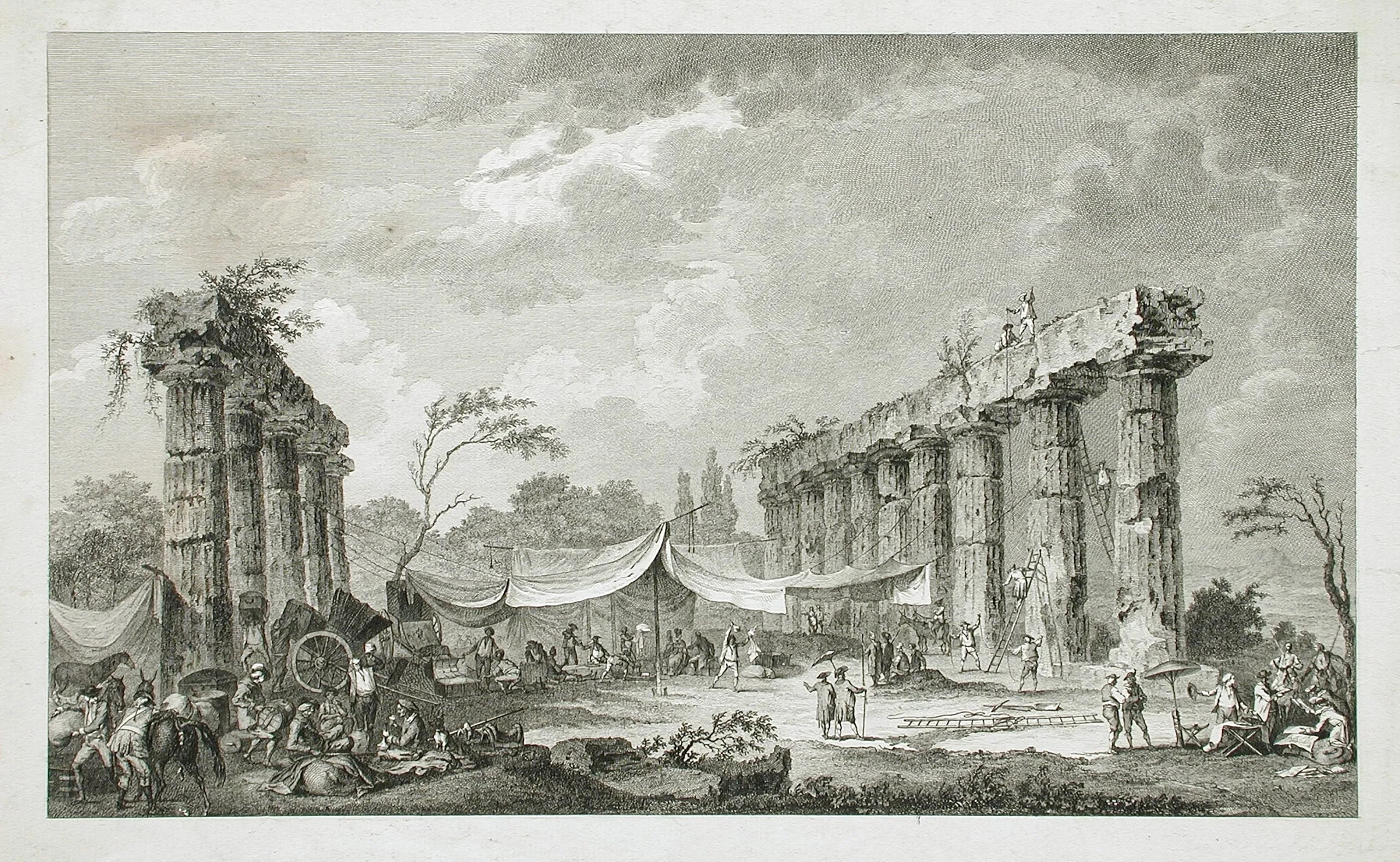 La Halte dans le Temple de Metaponte (after Louis-Jean Desprèz)