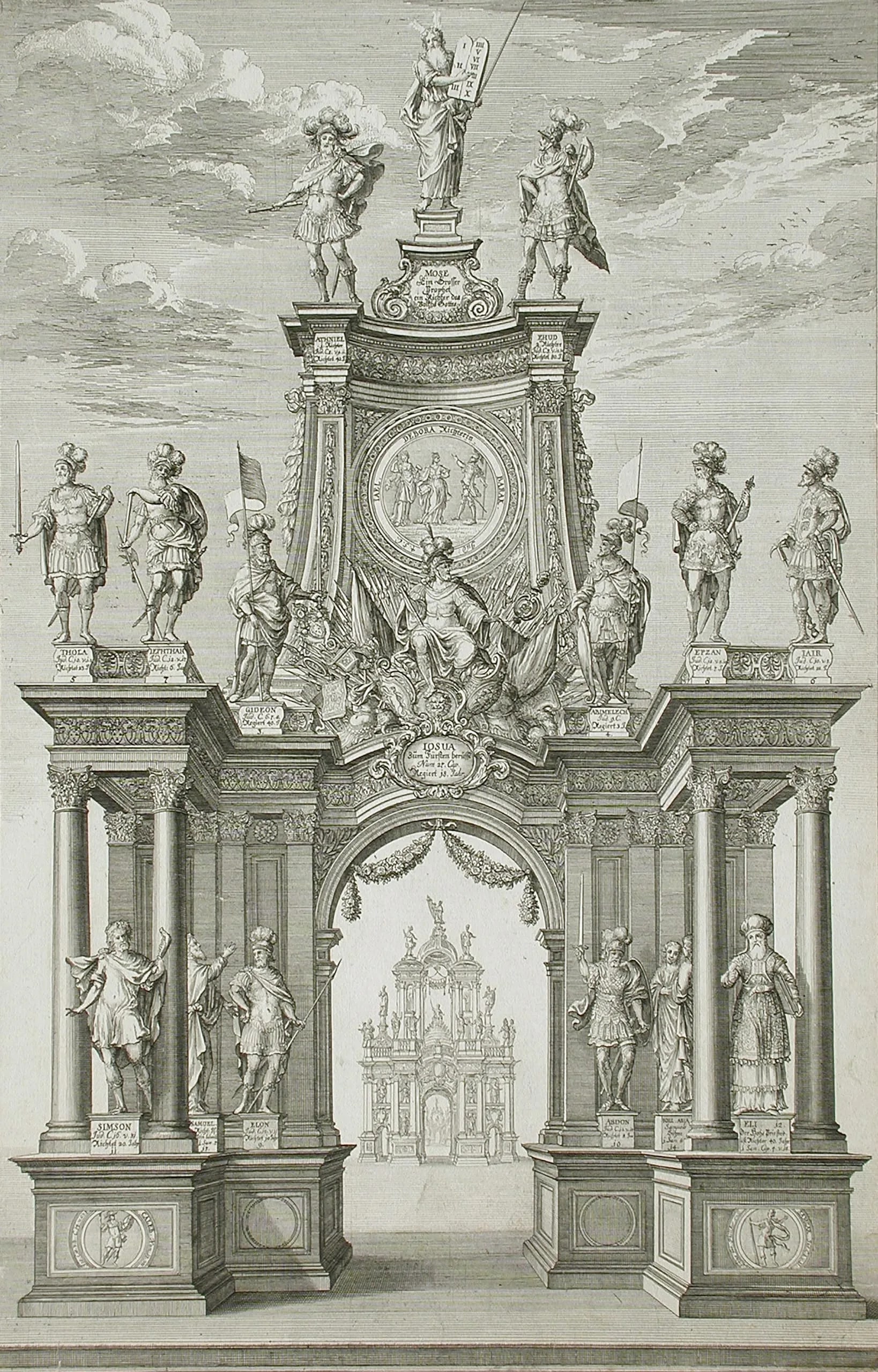 Frontispiece with Triumphal Arch with Moses, Joshua, Sampson, etc.