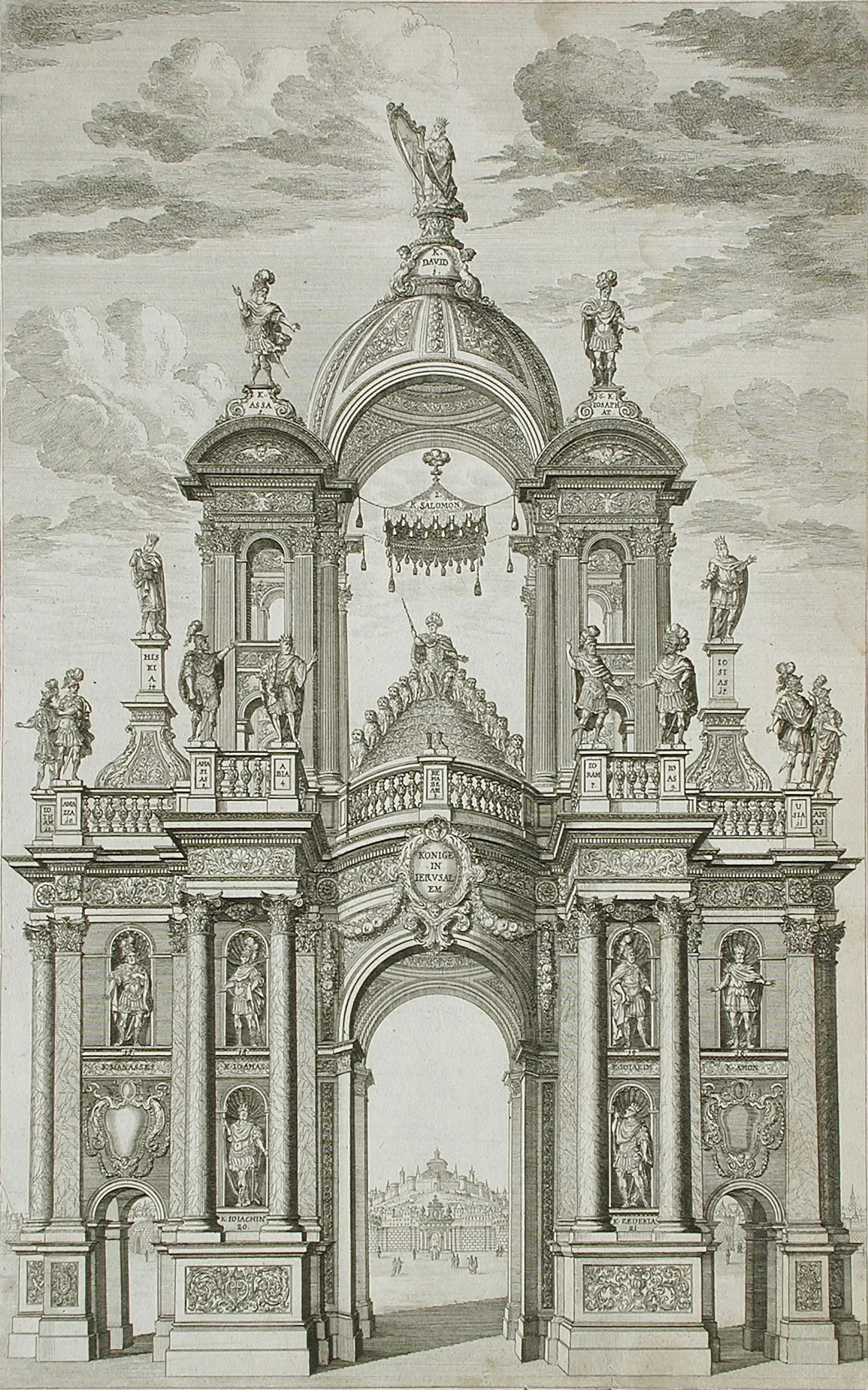 Frontispiece with Triumphal Arch with David and Solomon