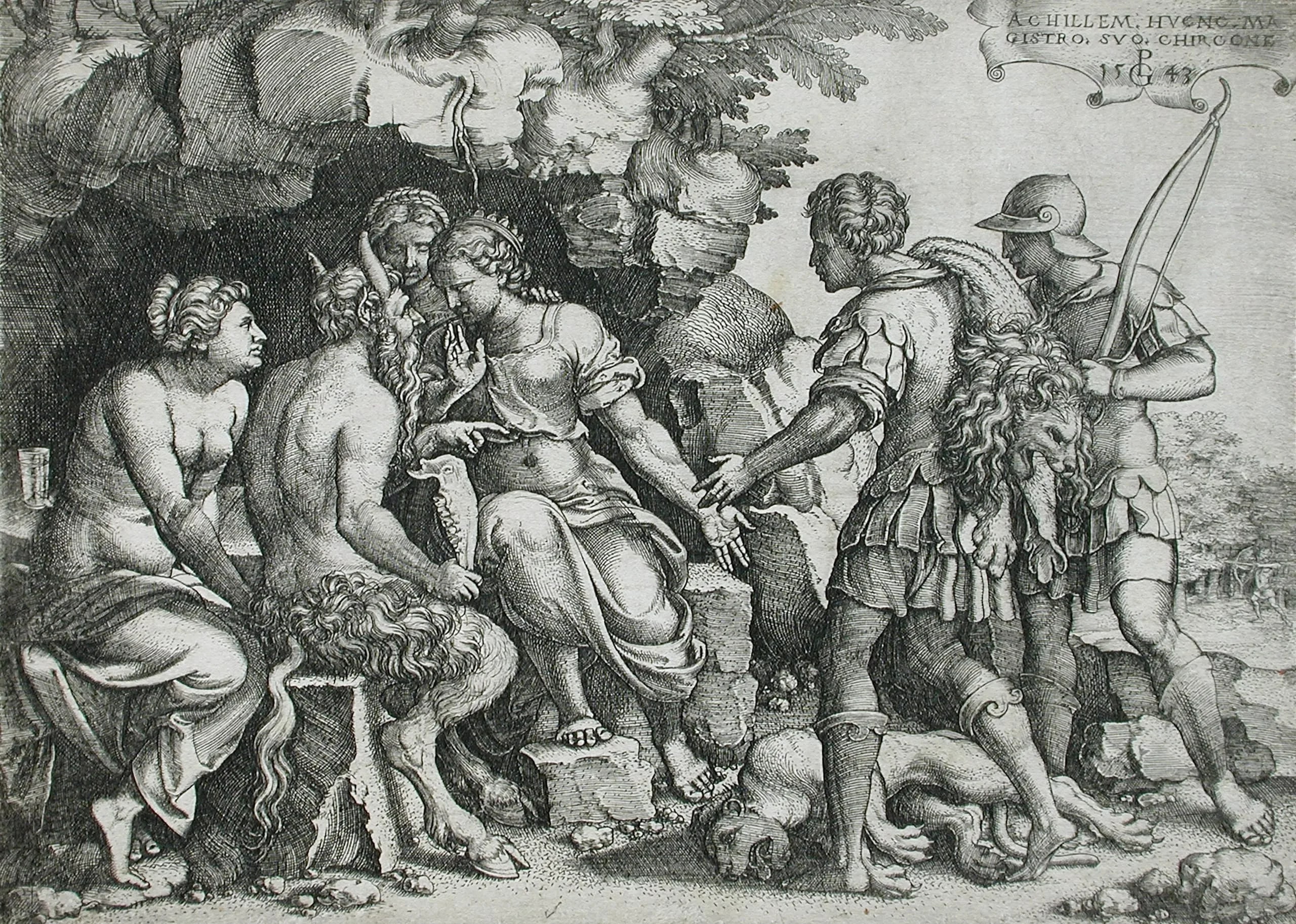 Achilles and Chiron (?)