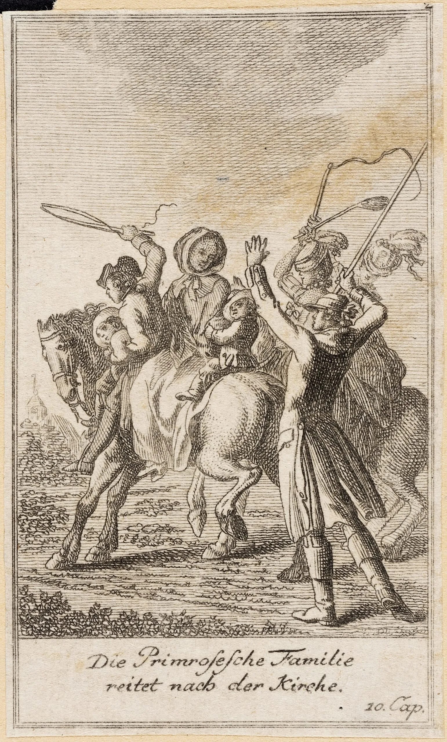 Plate 2 for Oliver Goldsmith's 'The Vicar of Wakefield'
