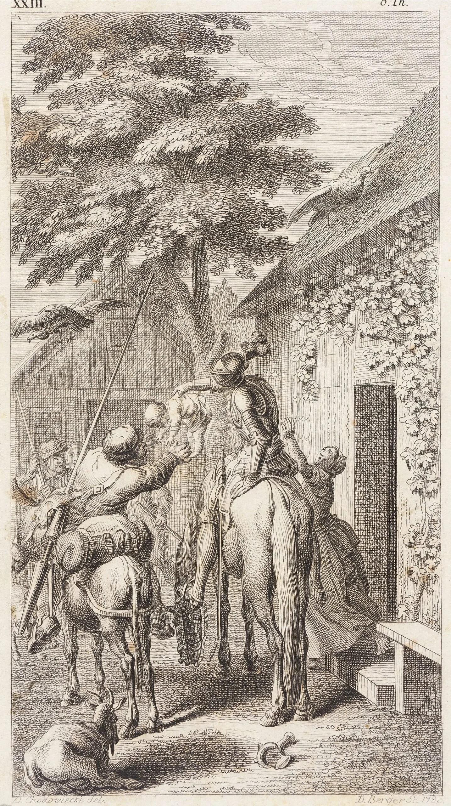 Plate XXIII from Life and Adventures of the Knight Don Quixote de la Mancha