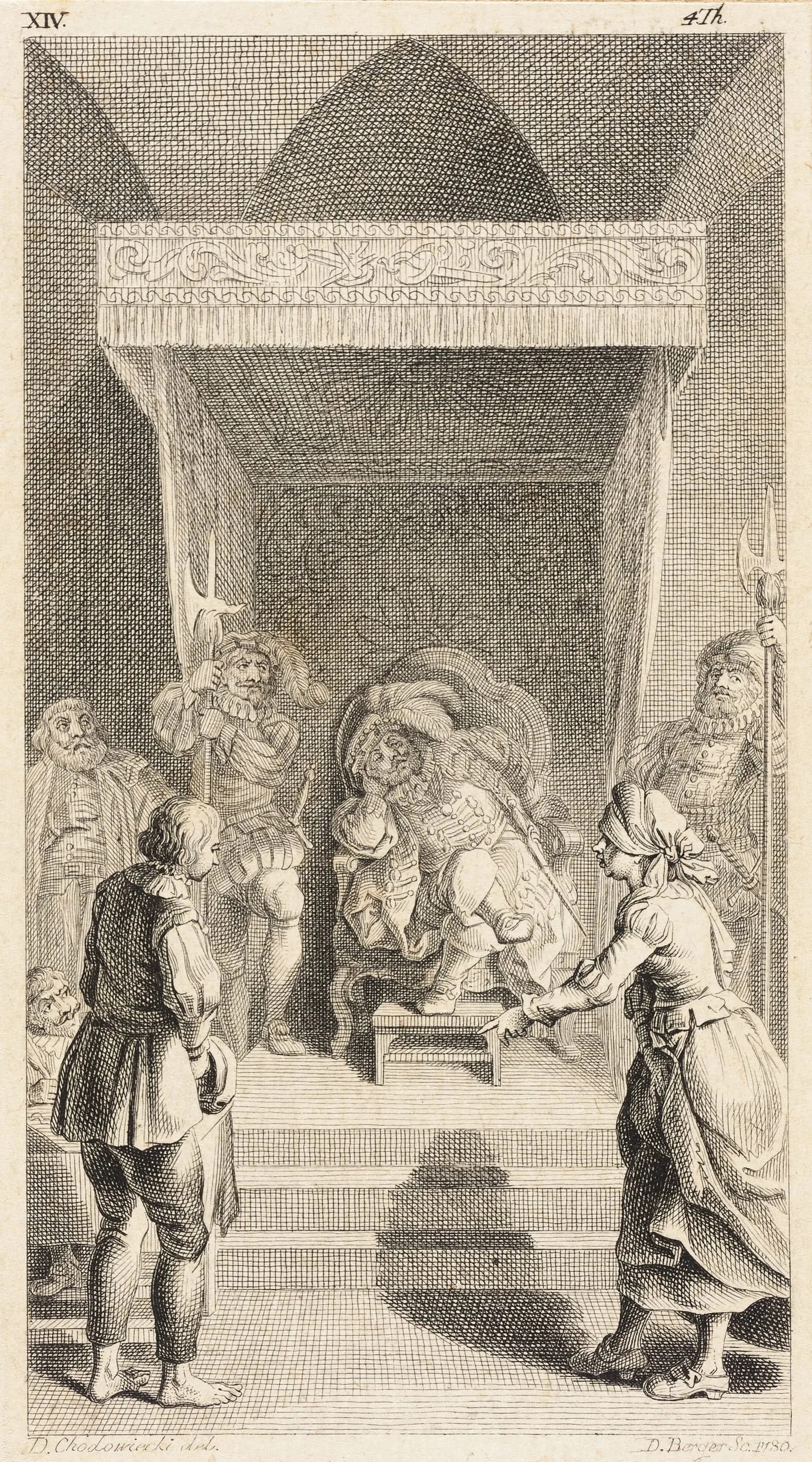 Plate XIV from Life and Adventures of the Knight Don Quixote de la Mancha