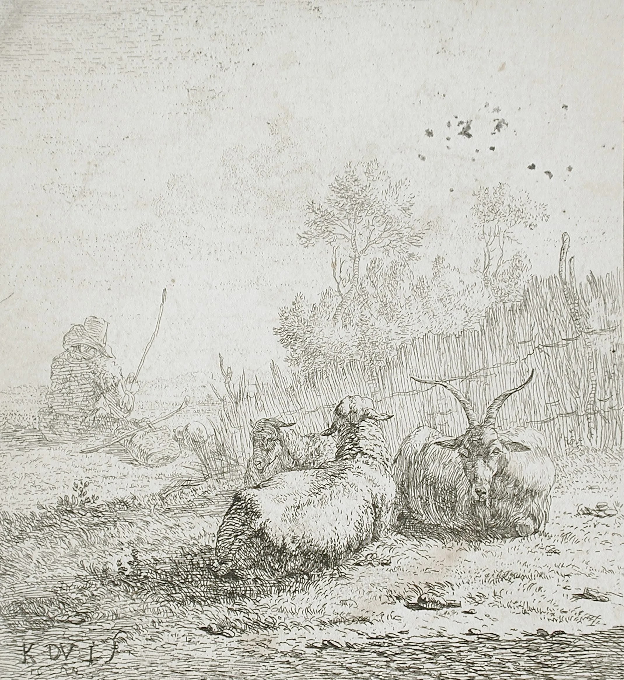 Goats and Seated Peasant