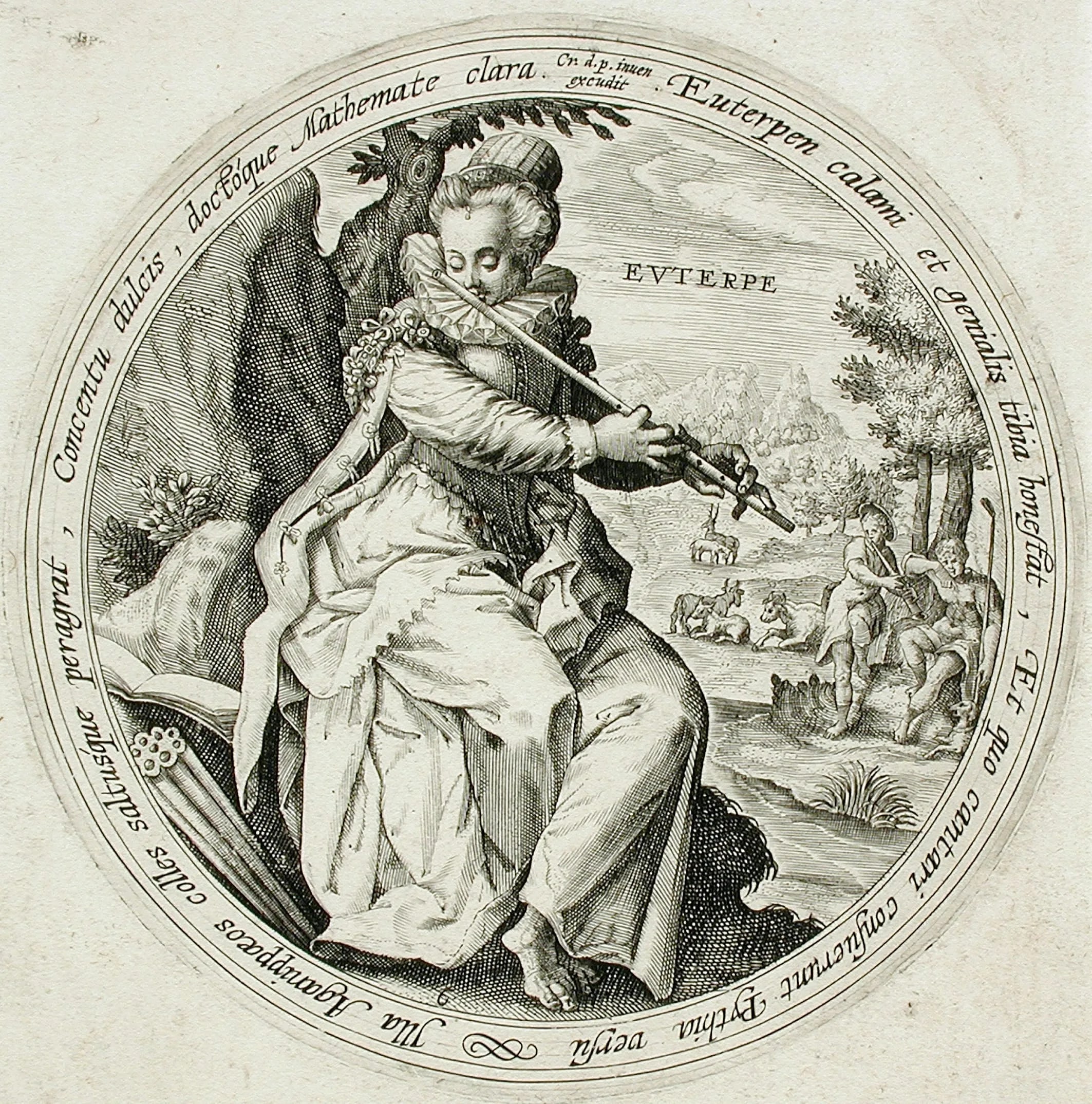 Euterpe Playing the Flute
