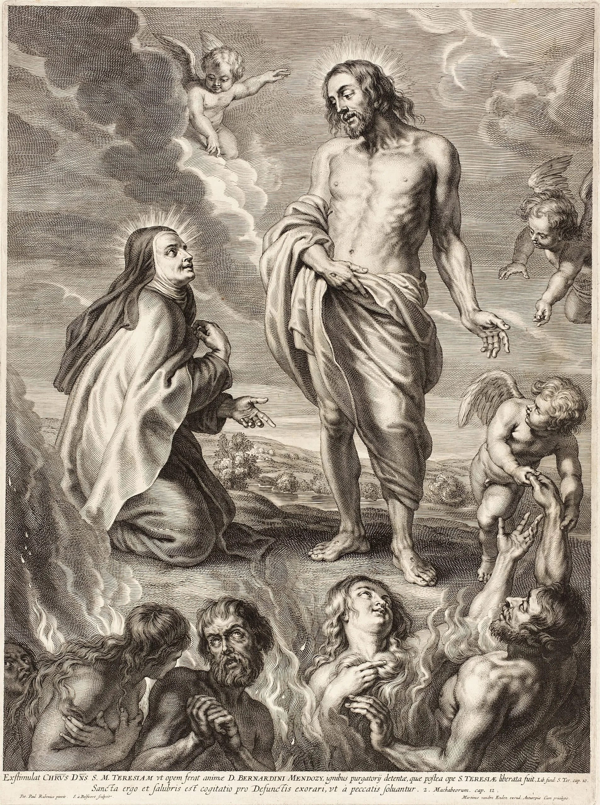 St Teresa of Avila interceding for Bernardino de Mendoza