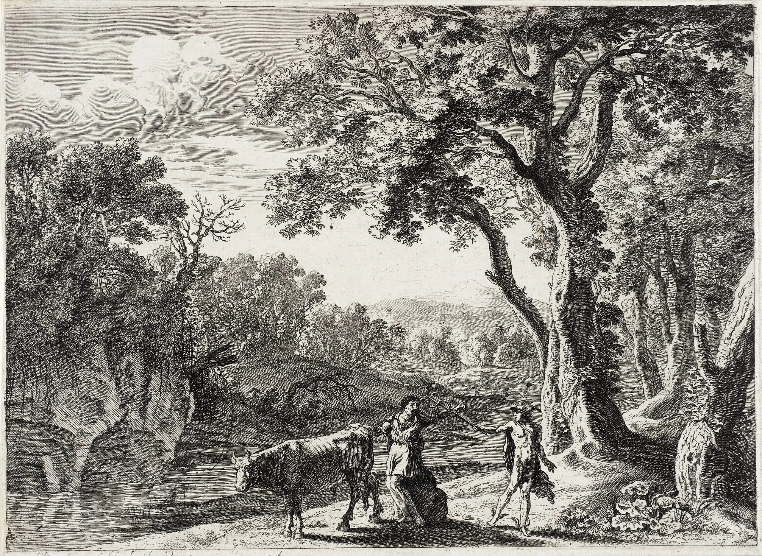 Battus Transformed into Stone by Mercury