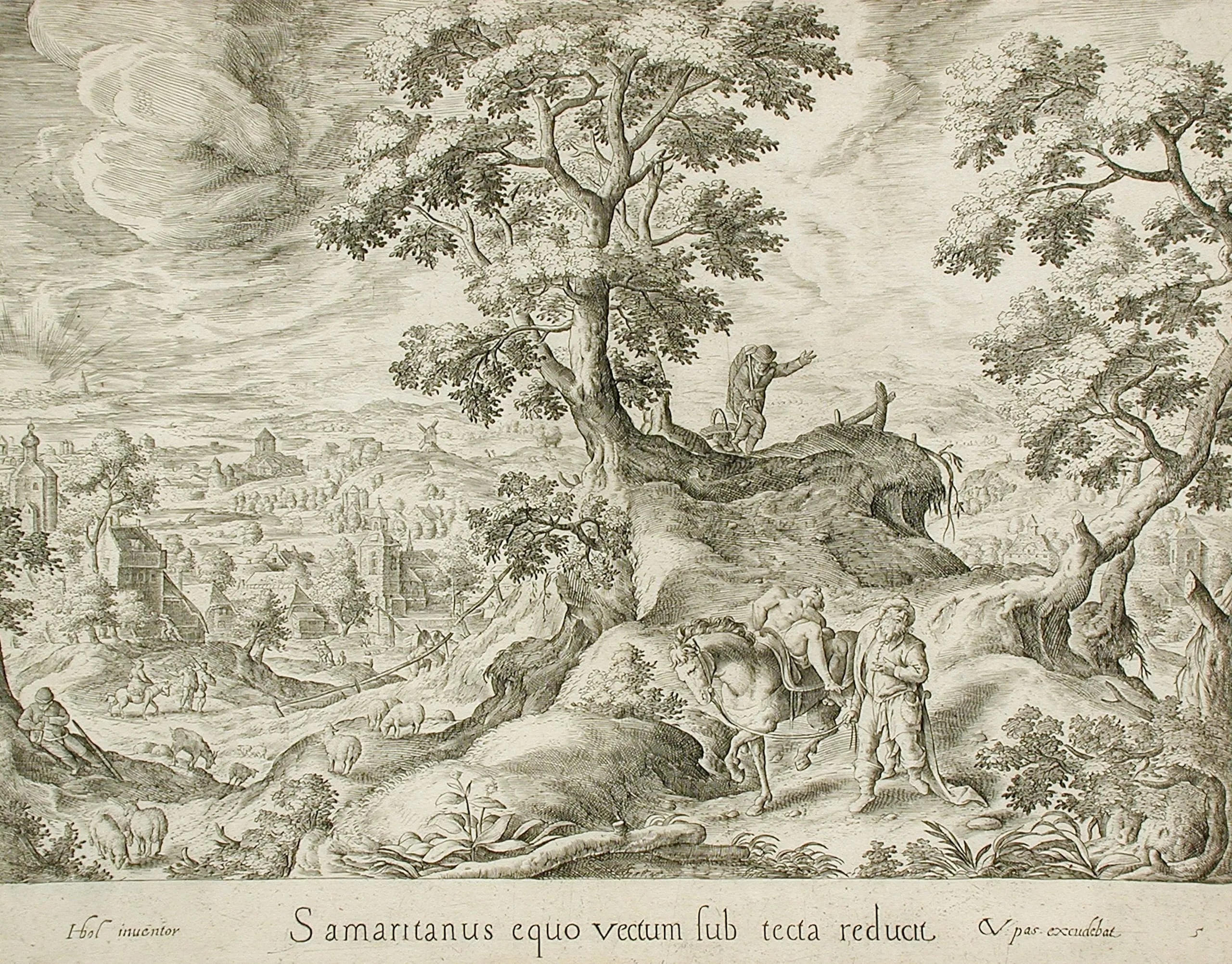 The Brigands Robbing the Traveler